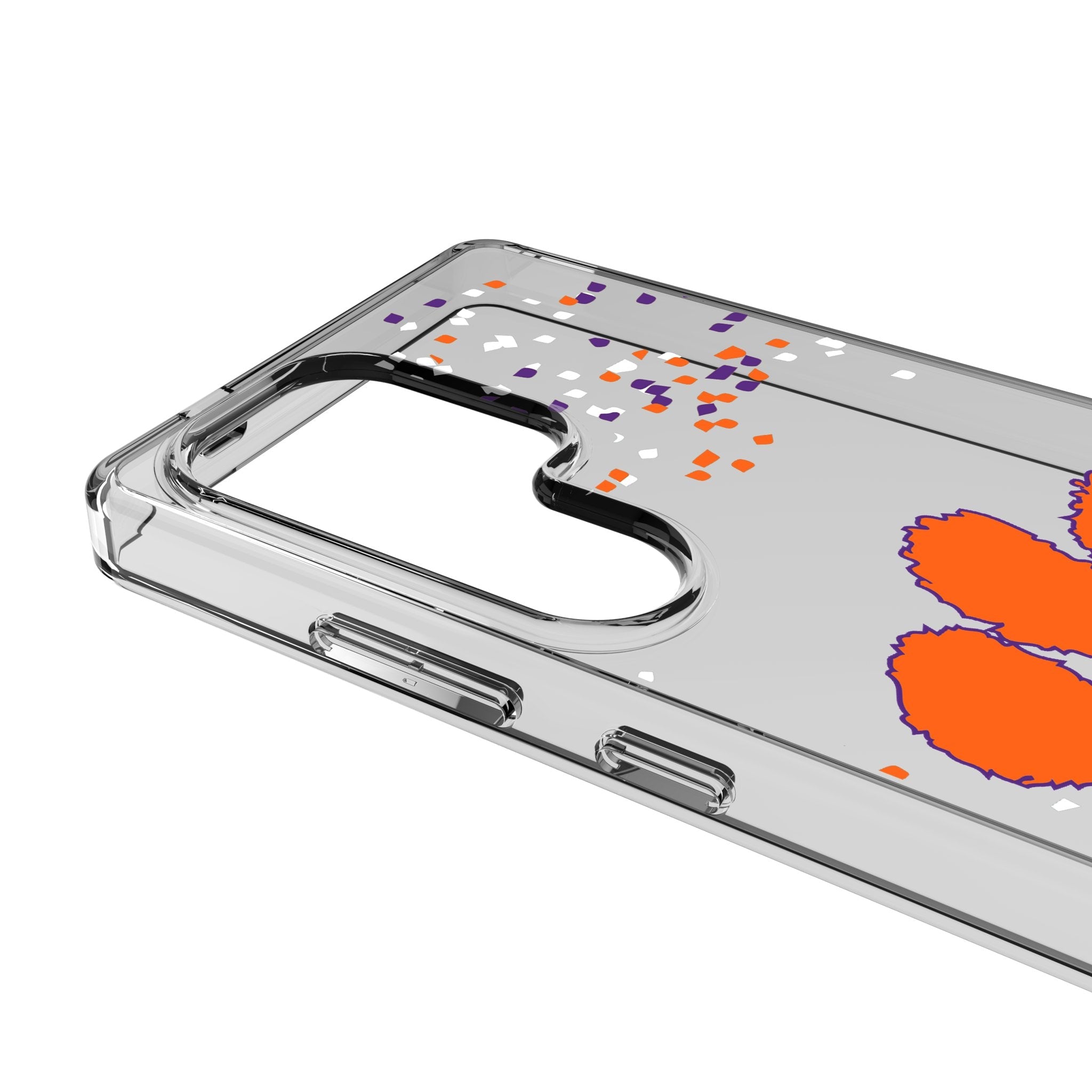 Clemson University Tigers Confetti Clear Phone Case for Samsung Galaxy 3
