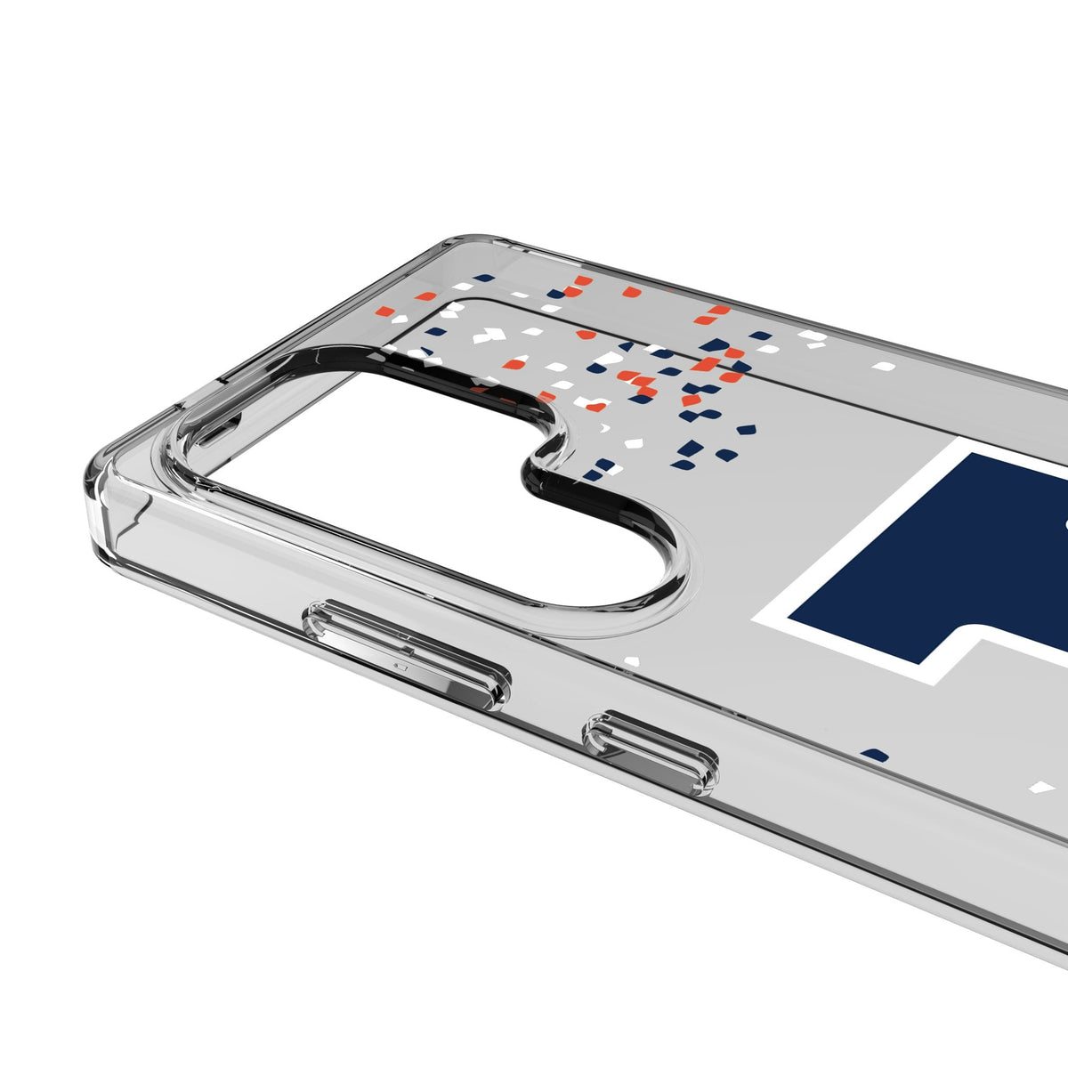 University of Illinois Fighting Illini Confetti Clear Phone Case for Samsung Galaxy 3