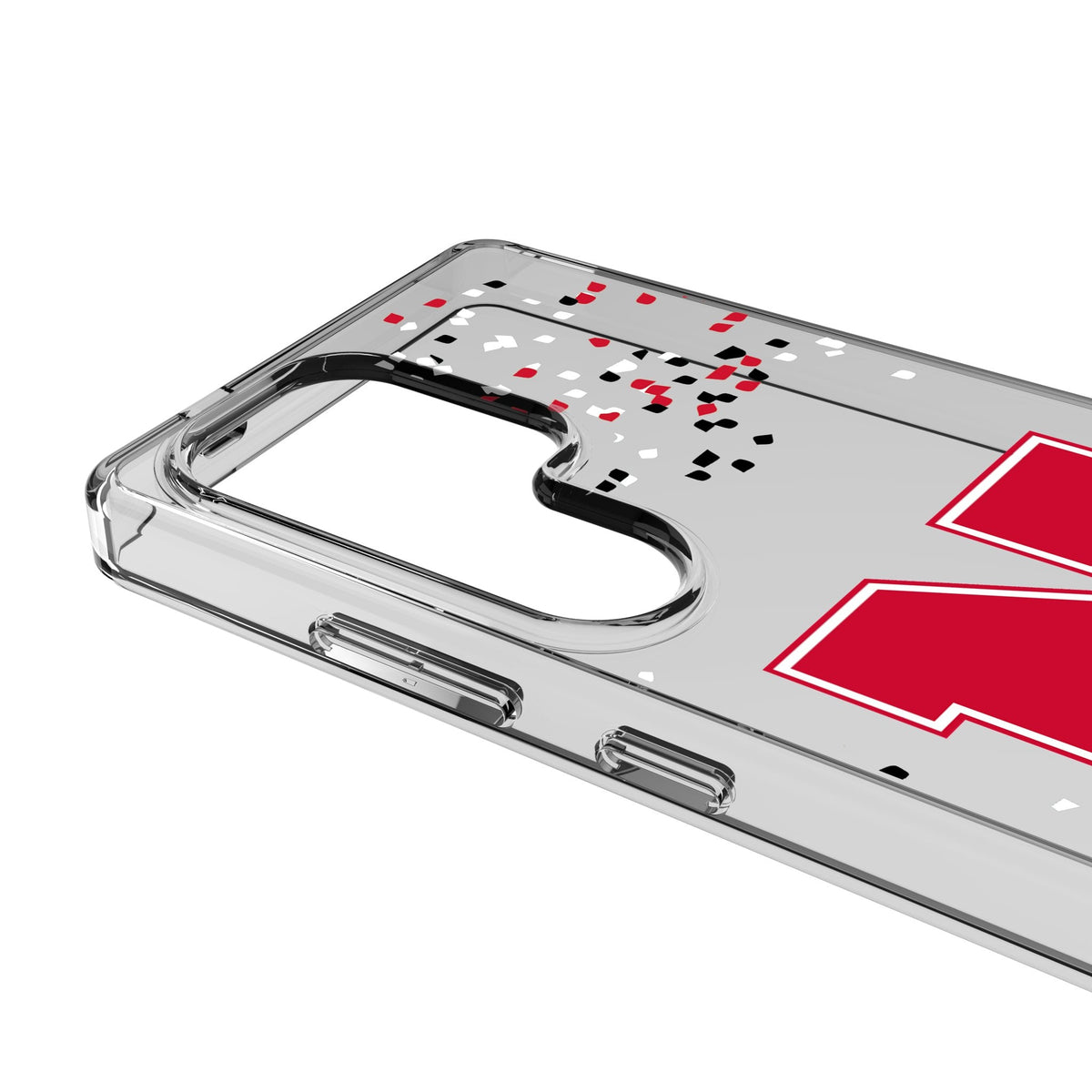 University of Nebraska Huskers Block N Confetti Clear Phone Case for Samsung Galaxy 3