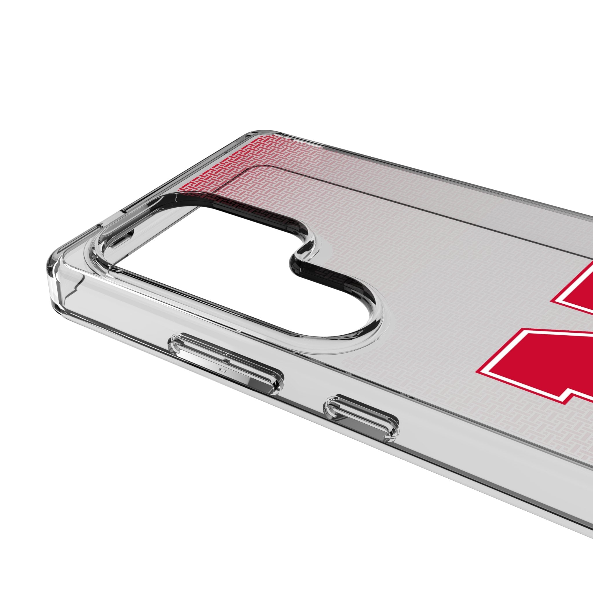 University of Nebraska Huskers Block N Linen Clear Phone Case for Samsung Galaxy 3