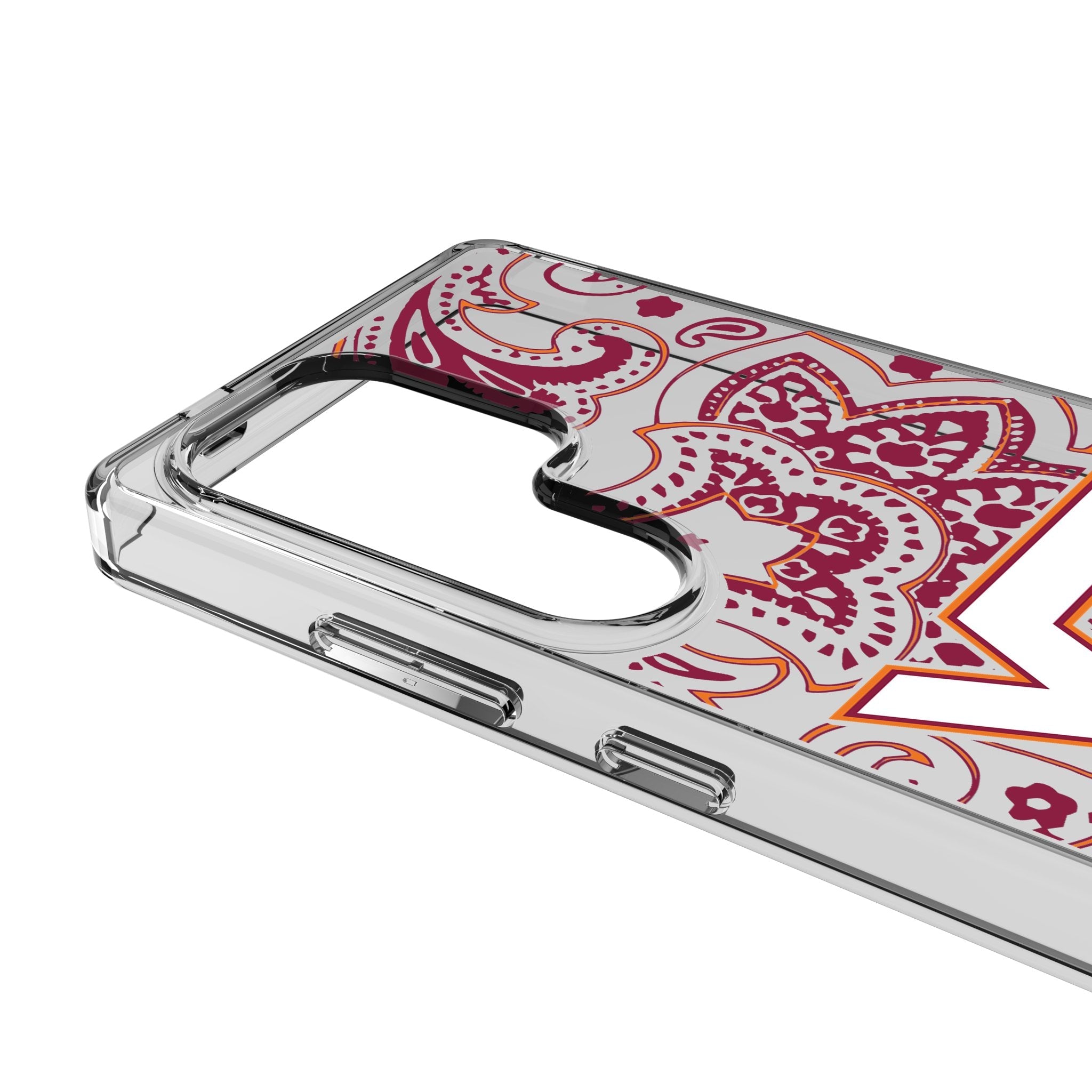 Virginia Tech Hokies Paisley Clear Phone Case for Samsung Galaxy 3