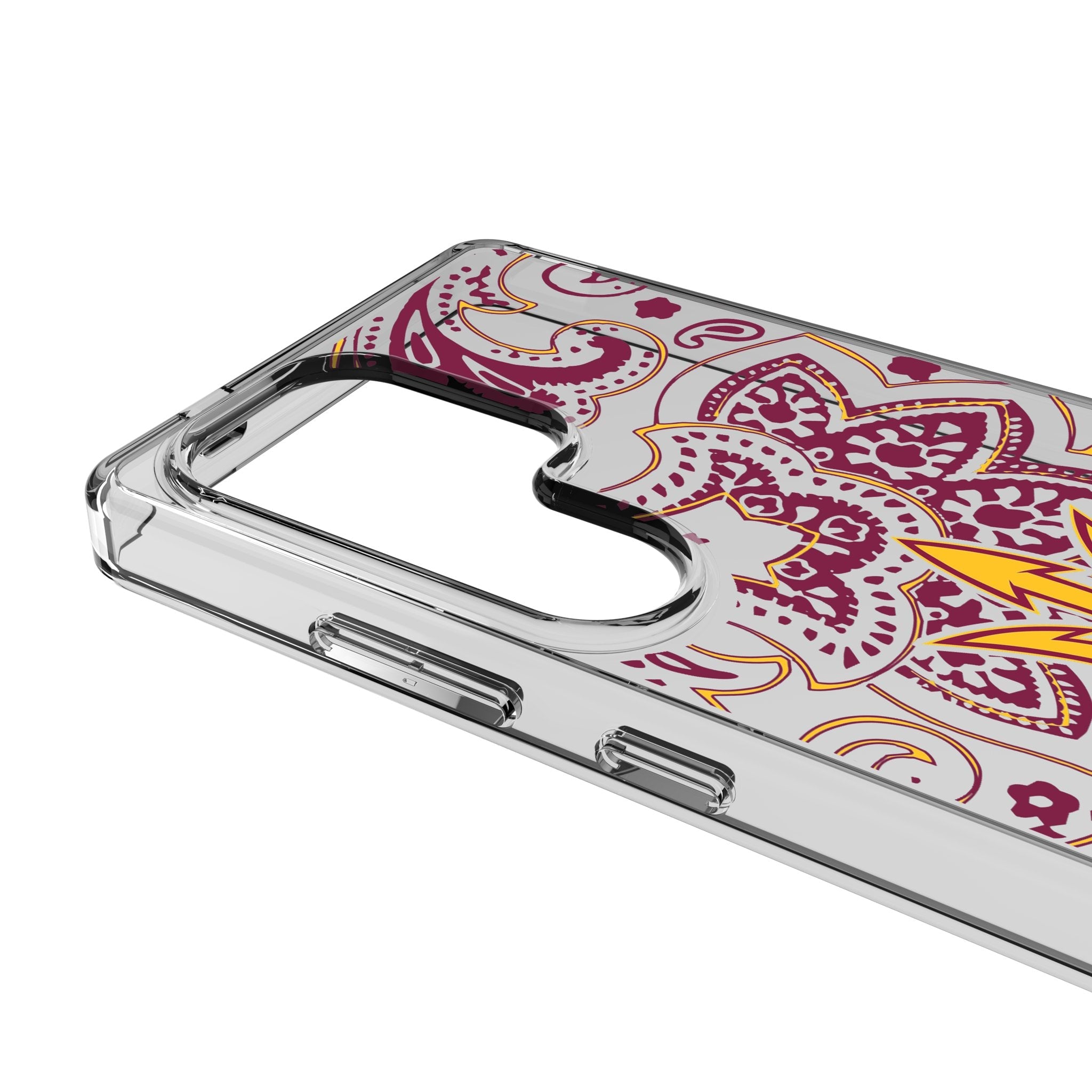 Arizona State University Sun Devils Paisley Clear Phone Case for Samsung Galaxy 3