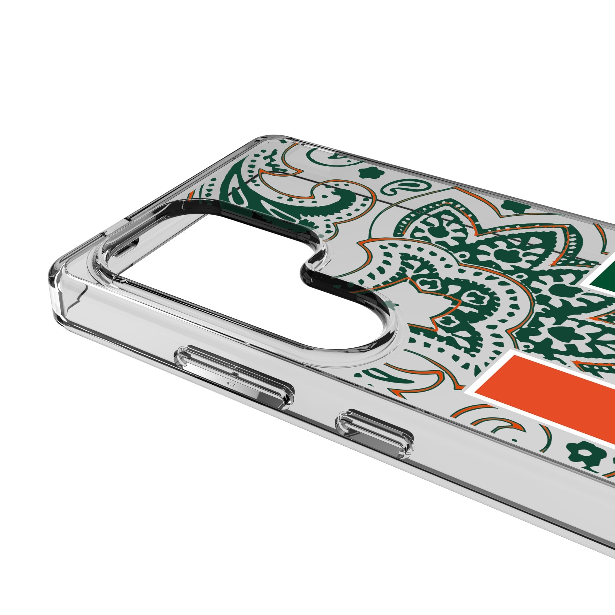University of Miami Hurricanes Paisley Clear Phone Case for Samsung Galaxy 3