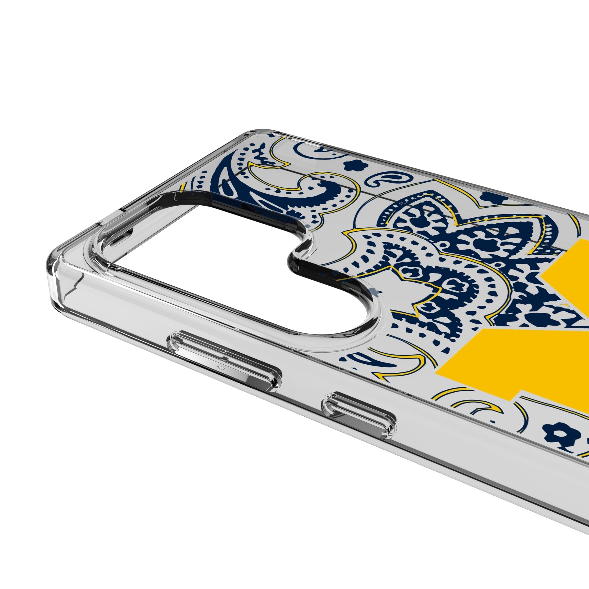 University of Michigan Wolverines Paisley Clear Phone Case for Samsung Galaxy 3