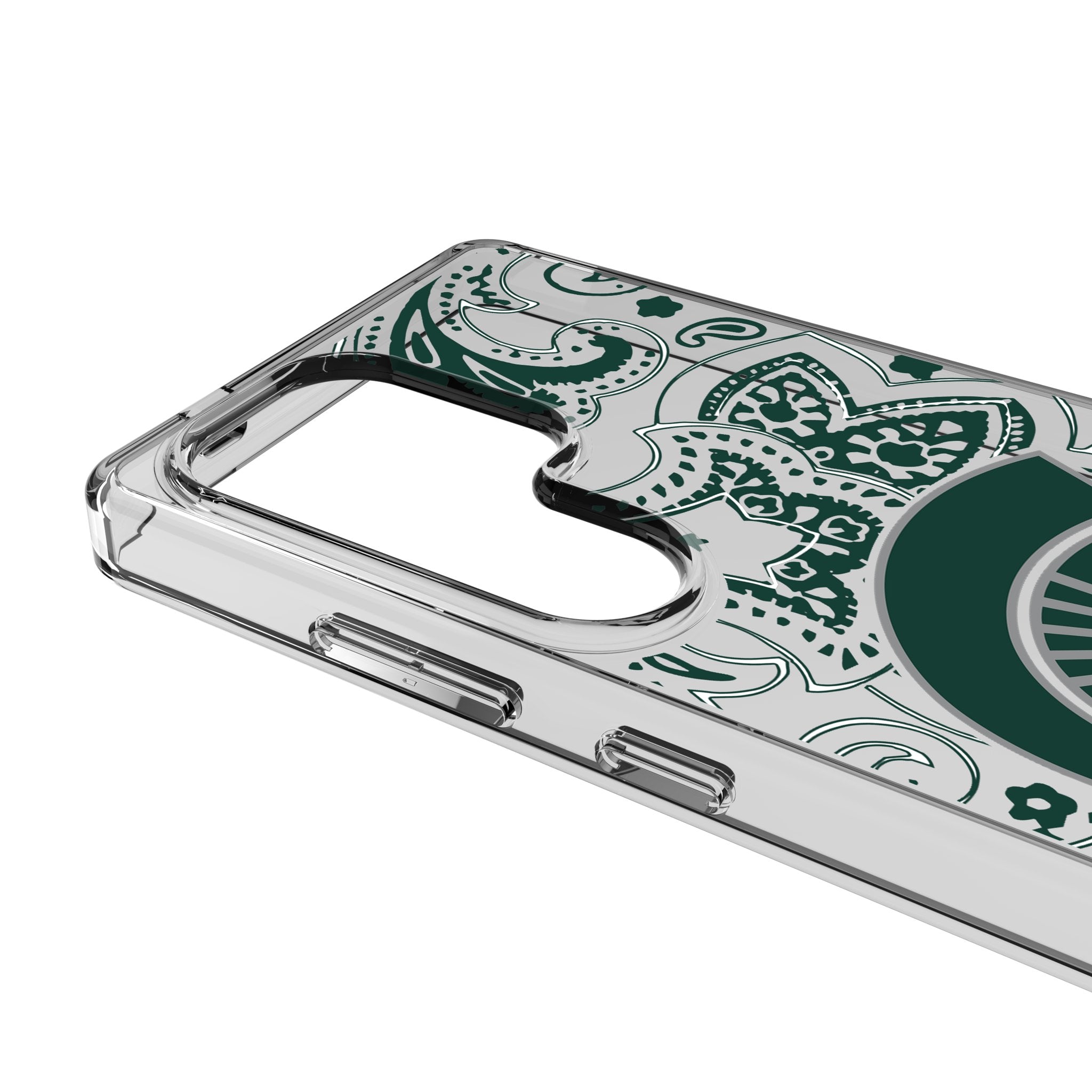 Michigan State University Spartans Paisley Clear Phone Case for Samsung Galaxy 3