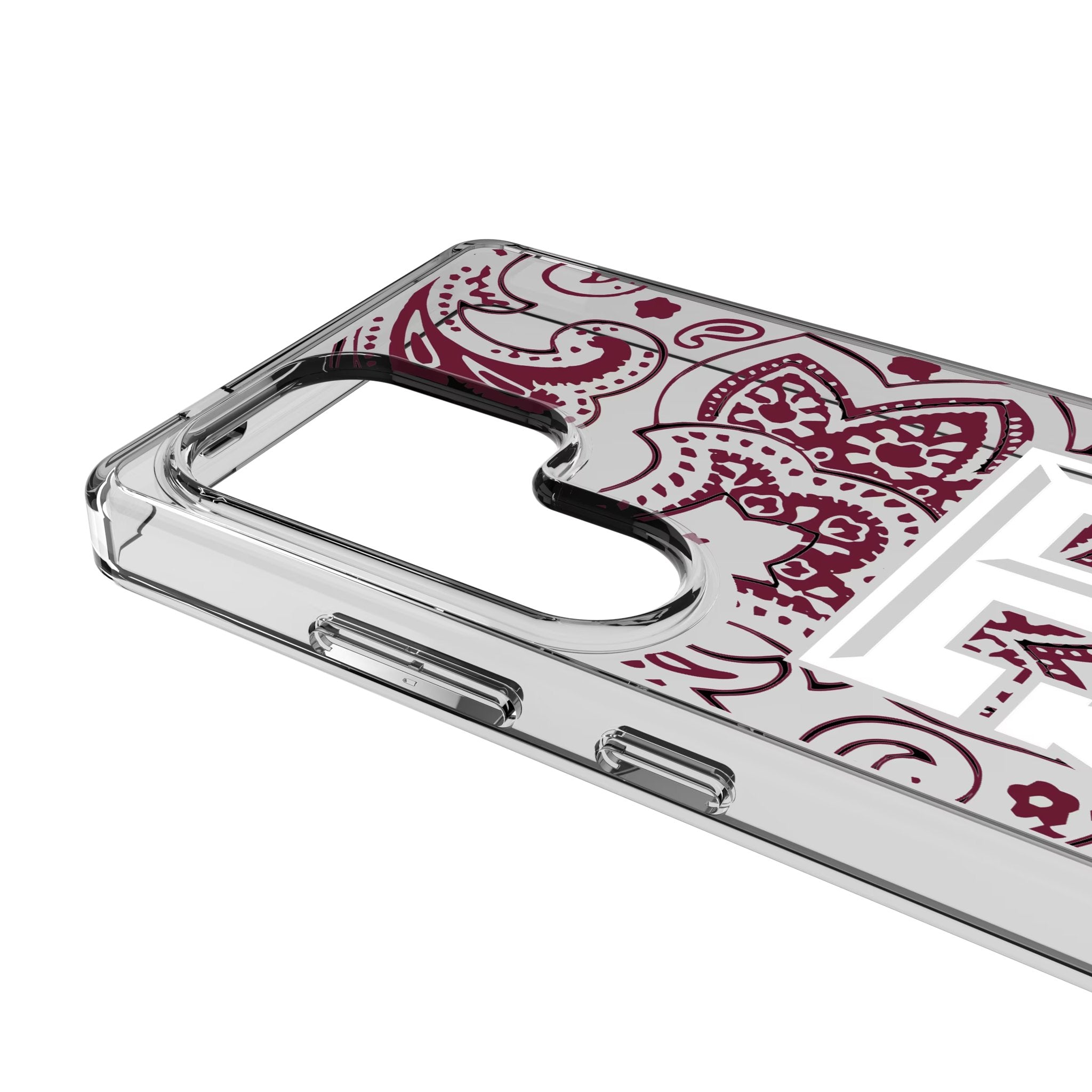 Texas A&M University Aggies Paisley Clear Phone Case for Samsung Galaxy