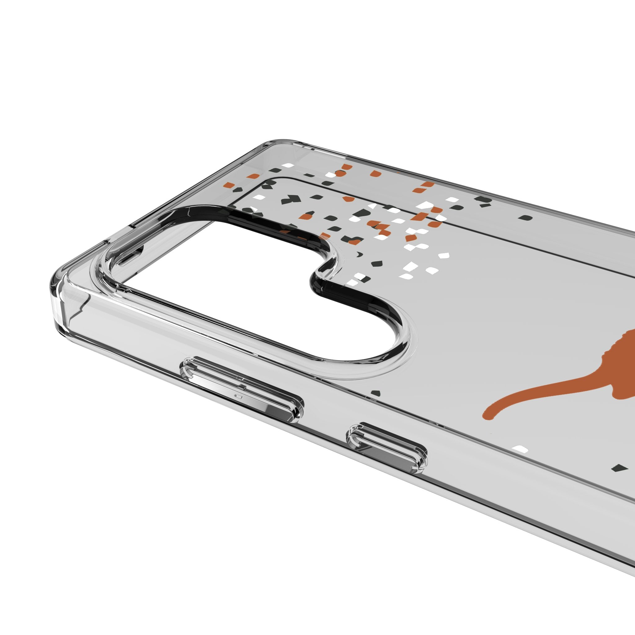 University of Texas Longhorns Confetti Clear Phone Case for Samsung Galaxy 3