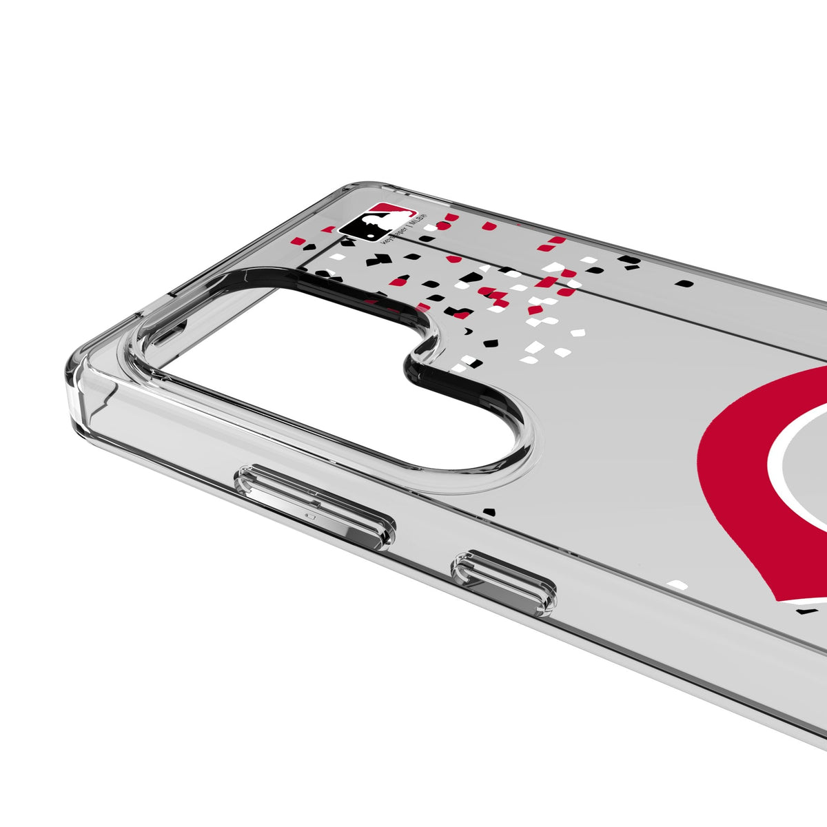Cincinnati Reds Confetti Clear Phone Case for Samsung Galaxy 3