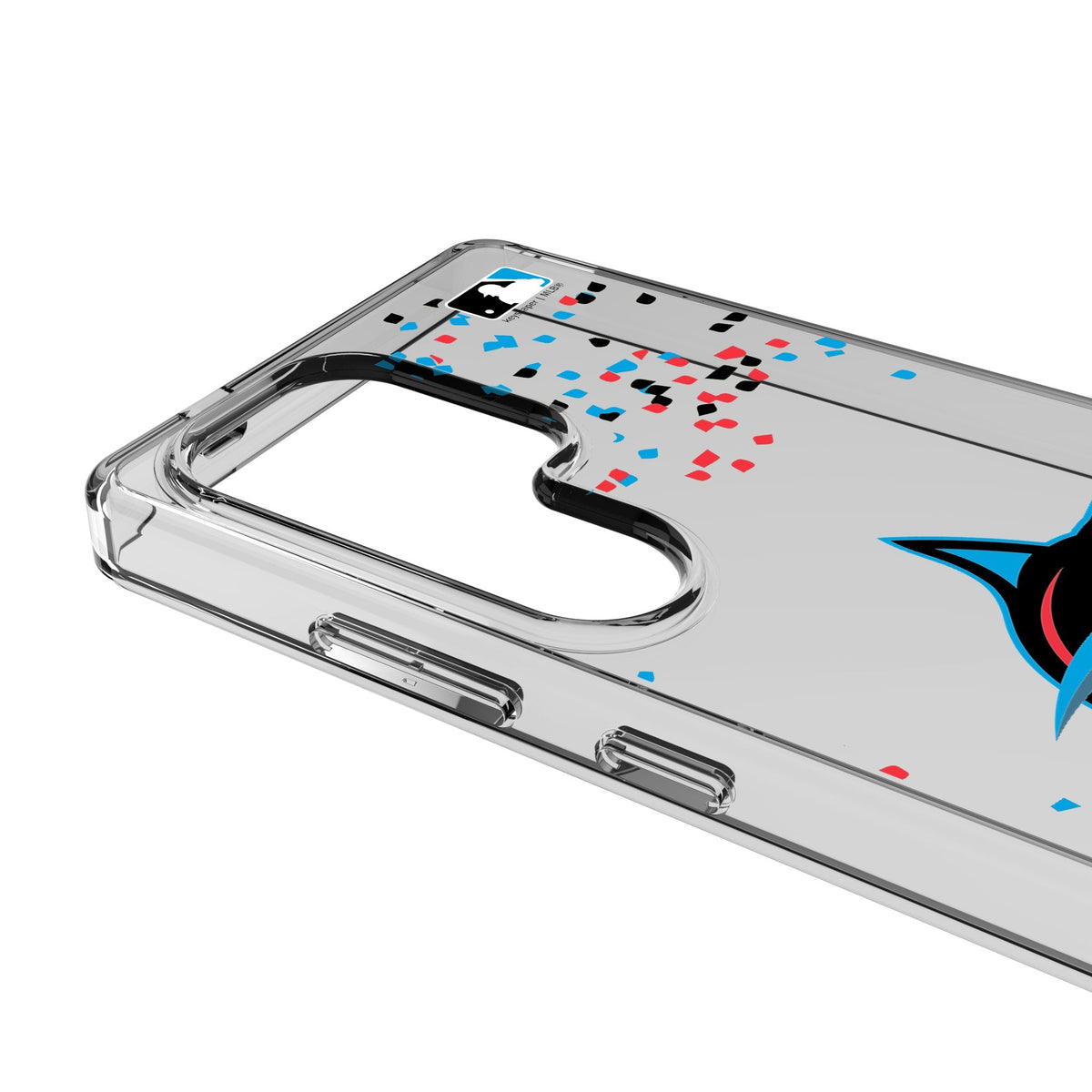 Miami Marlins Confetti Clear Phone Case for Samsung Galaxy 3