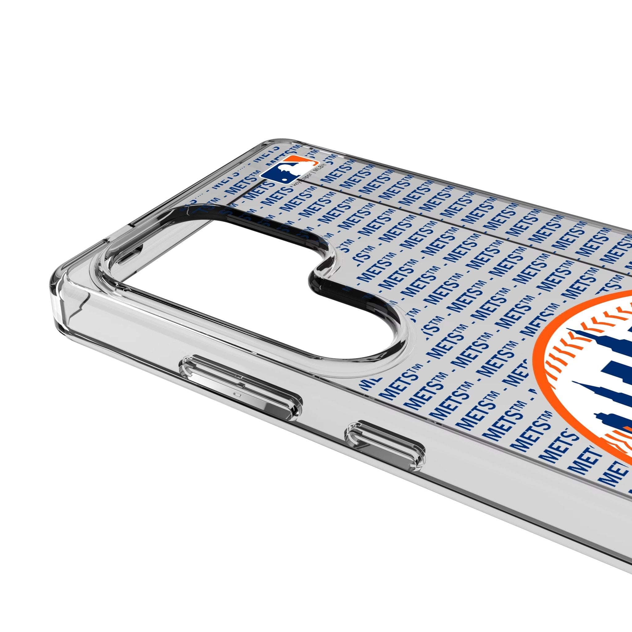 New York Mets Text Backdrop Clear Phone Case for Samsung Galaxy 3
