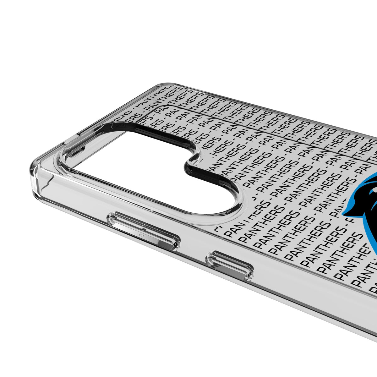 Carolina Panthers Text Backdrop Clear Phone Case for Samsung Galaxy 3