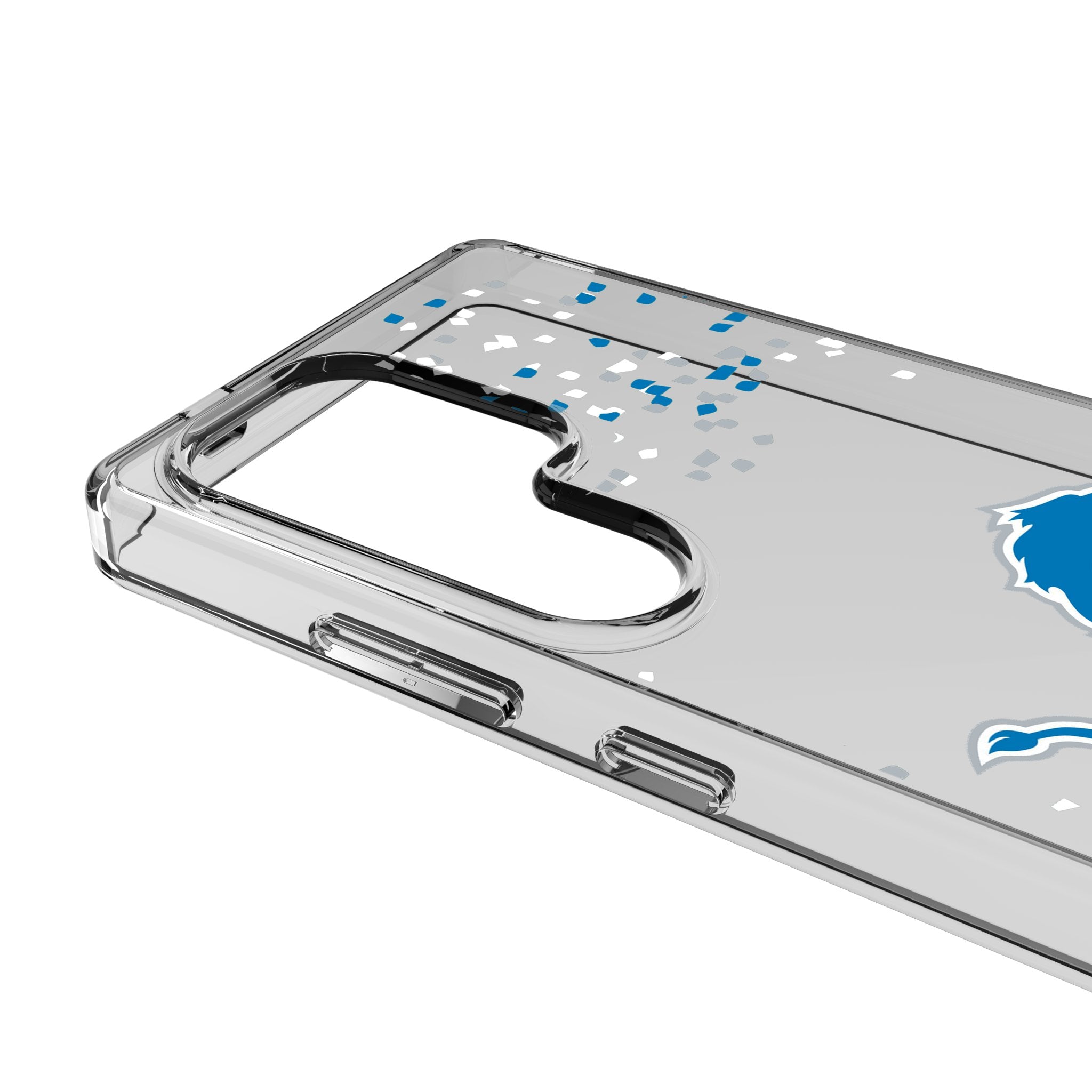 Detroit Lions Confetti Clear Phone Case for Samsung Galaxy 3
