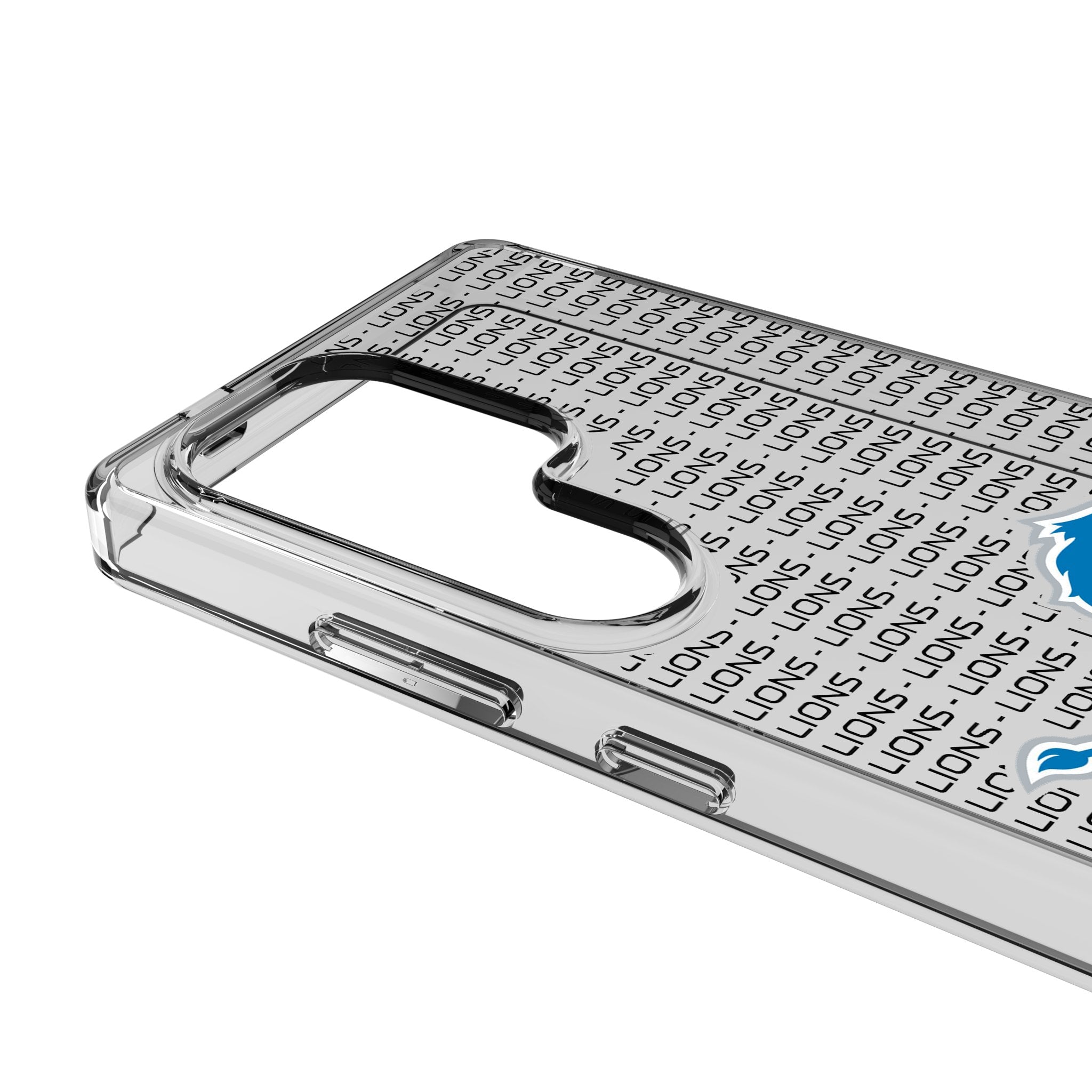 Detroit Lions Text Backdrop Clear Phone Case for Samsung Galaxy 3