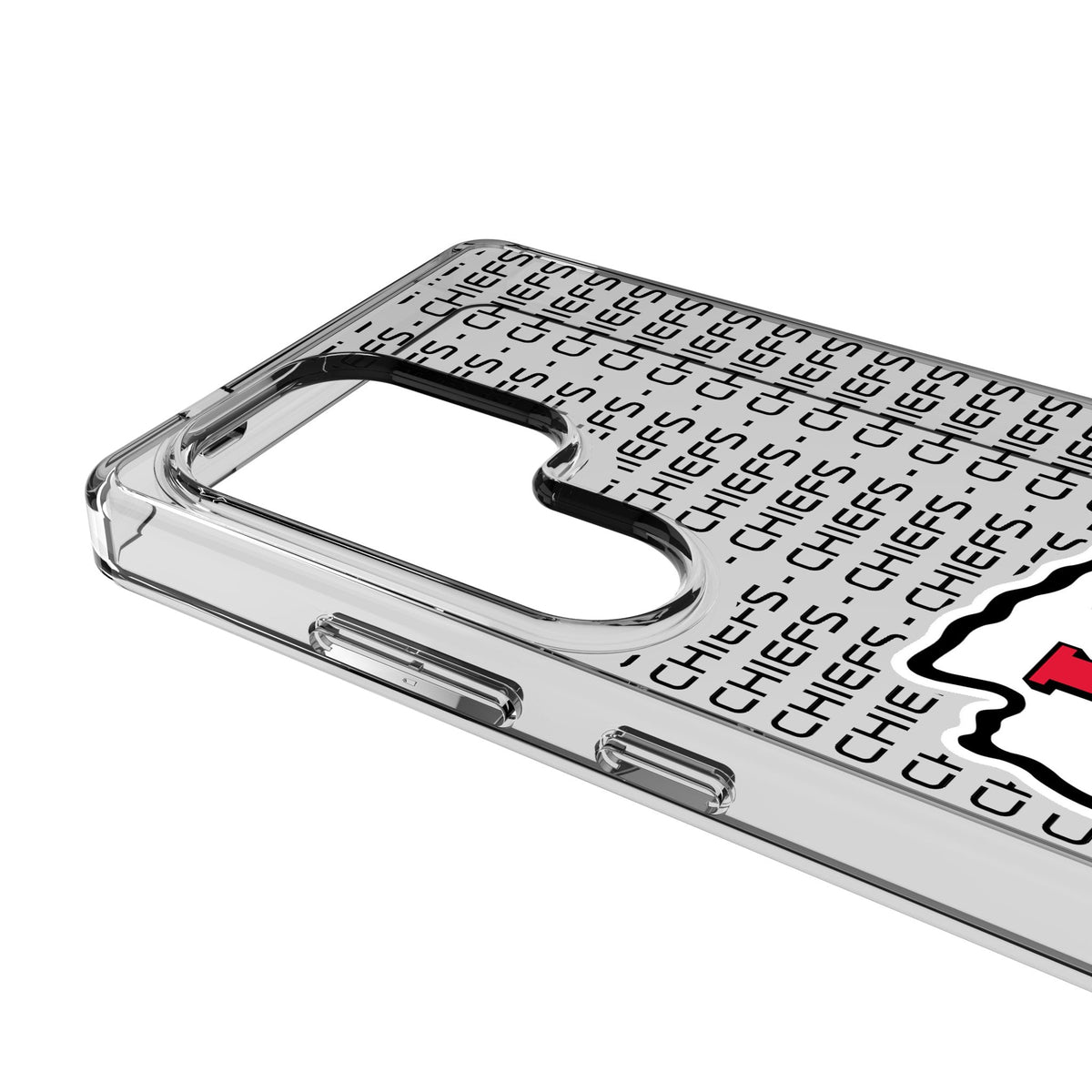 Kansas City Chiefs Text Backdrop Clear Phone Case for Samsung Galaxy 3