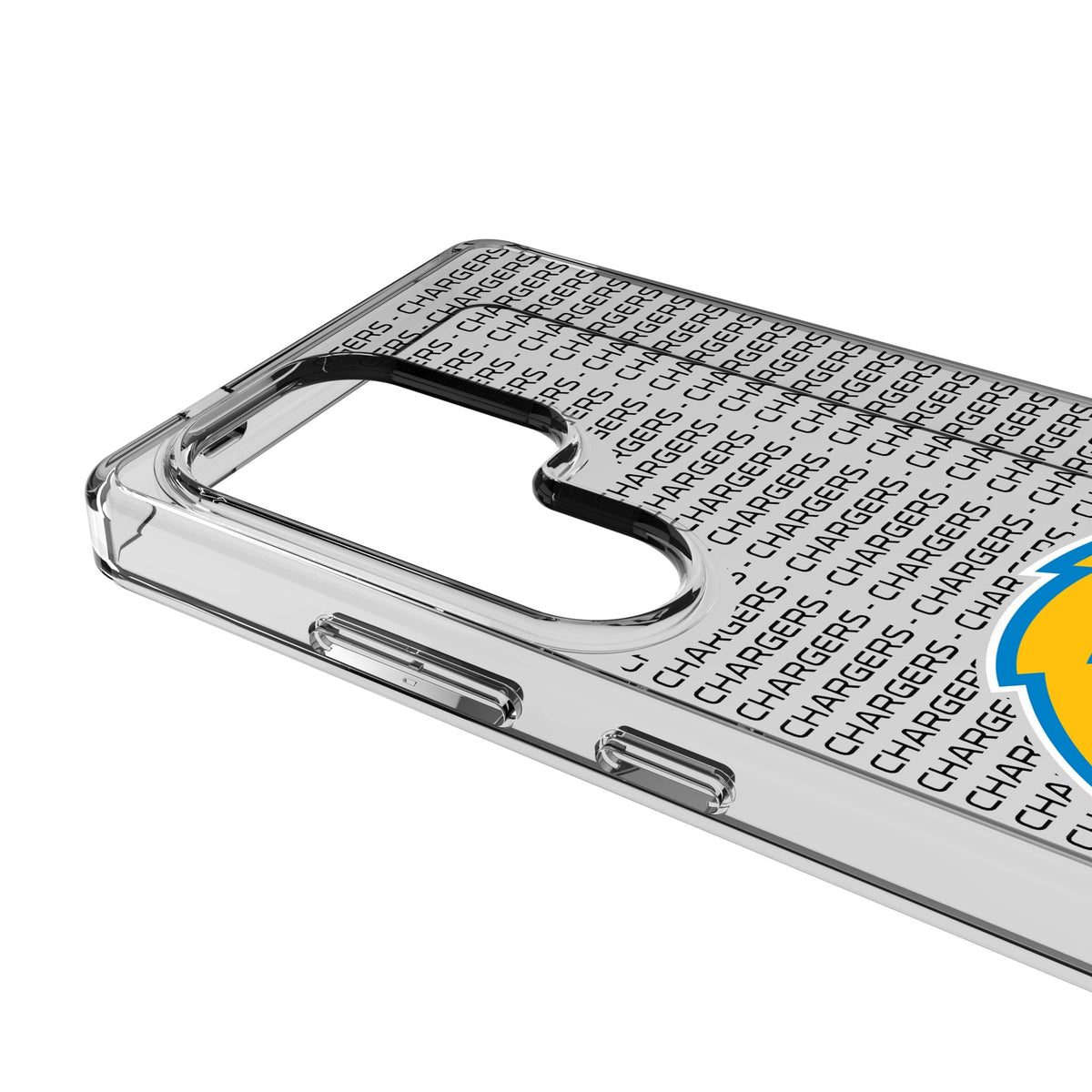 Los Angeles Chargers Text Backdrop Clear Phone Case for Samsung Galaxy 3