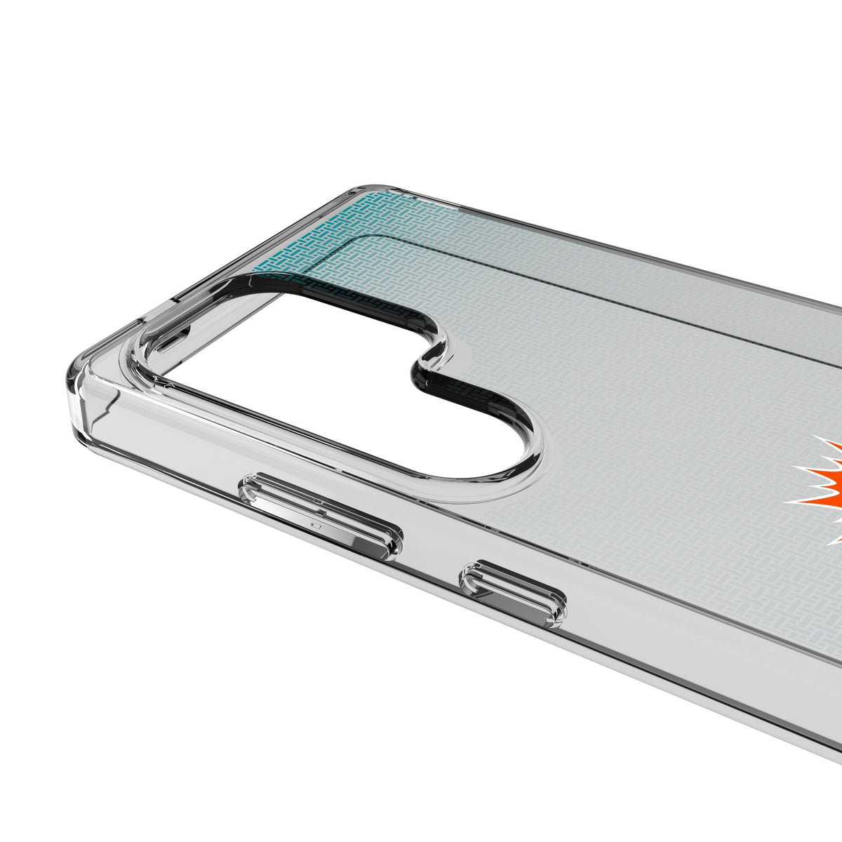 Miami Dolphins Linen Clear Phone Case for Samsung Galaxy 3