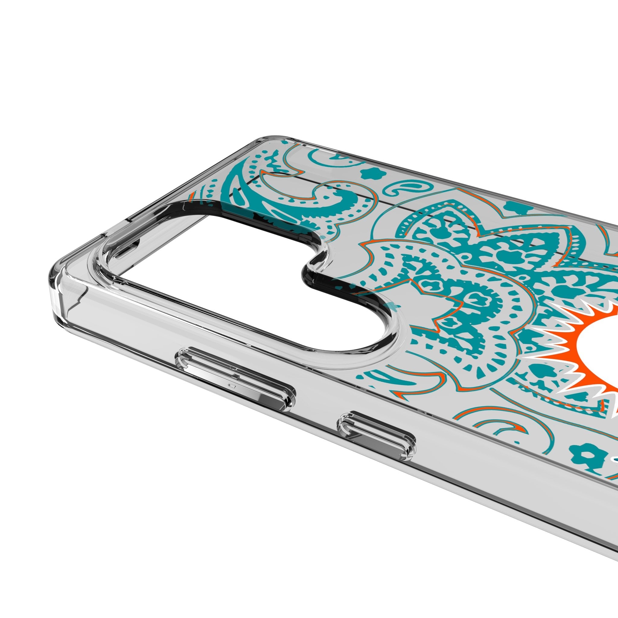 Miami Dolphins Paisley Clear Phone Case for Samsung Galaxy 3