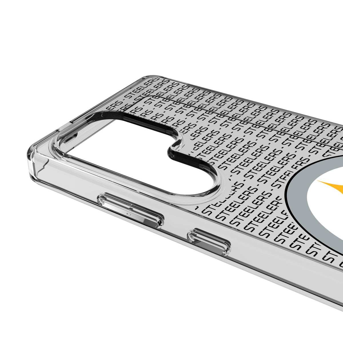 Pittsburgh Steelers Text Backdrop Clear Phone Case for Samsung Galaxy 3