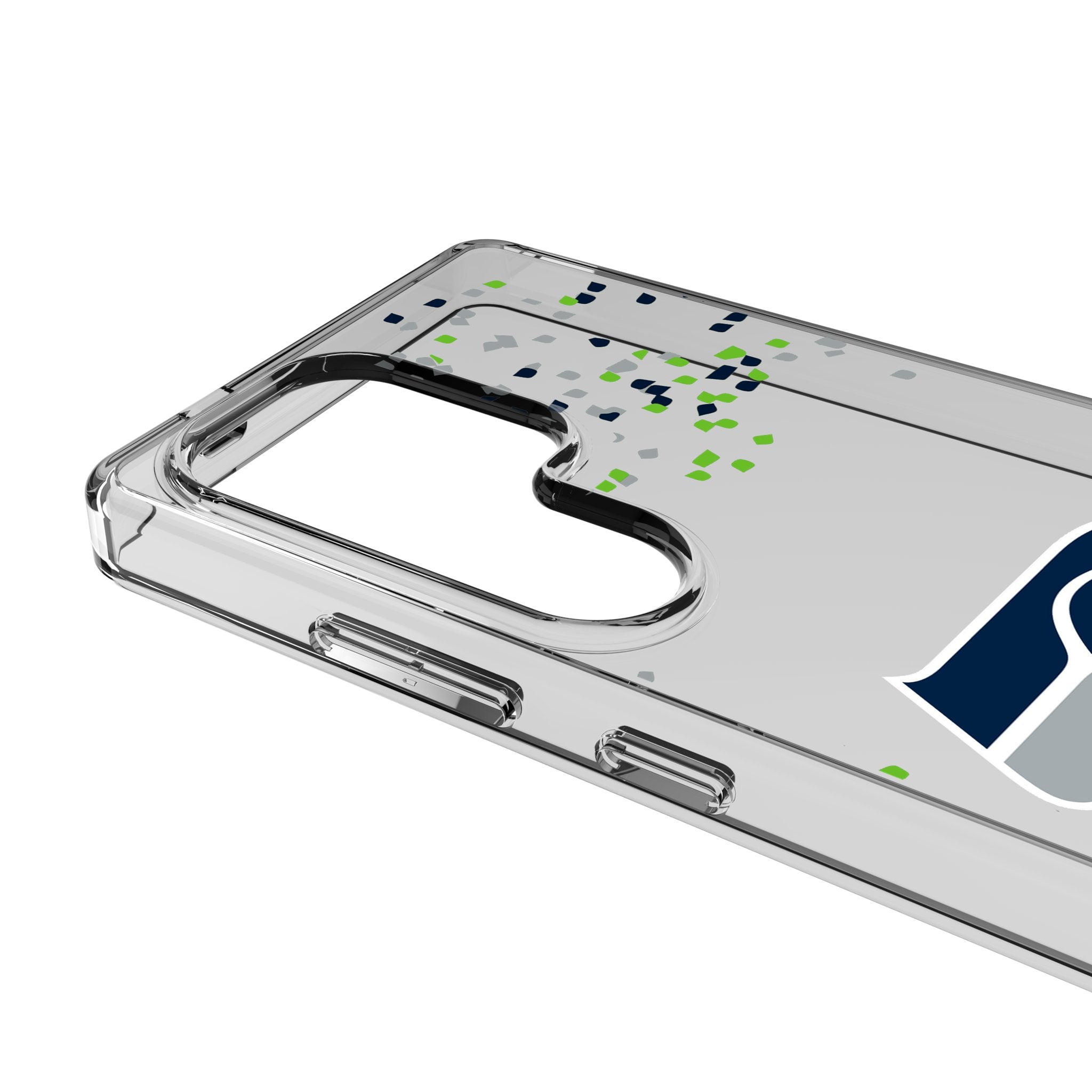 Seattle Seahawks Confetti Clear Phone Case for Samsung Galaxy 3