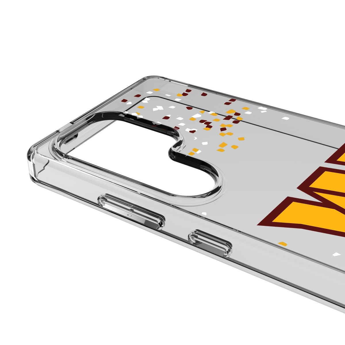 Washington Commanders Confetti Clear Phone Case for Samsung Galaxy 3