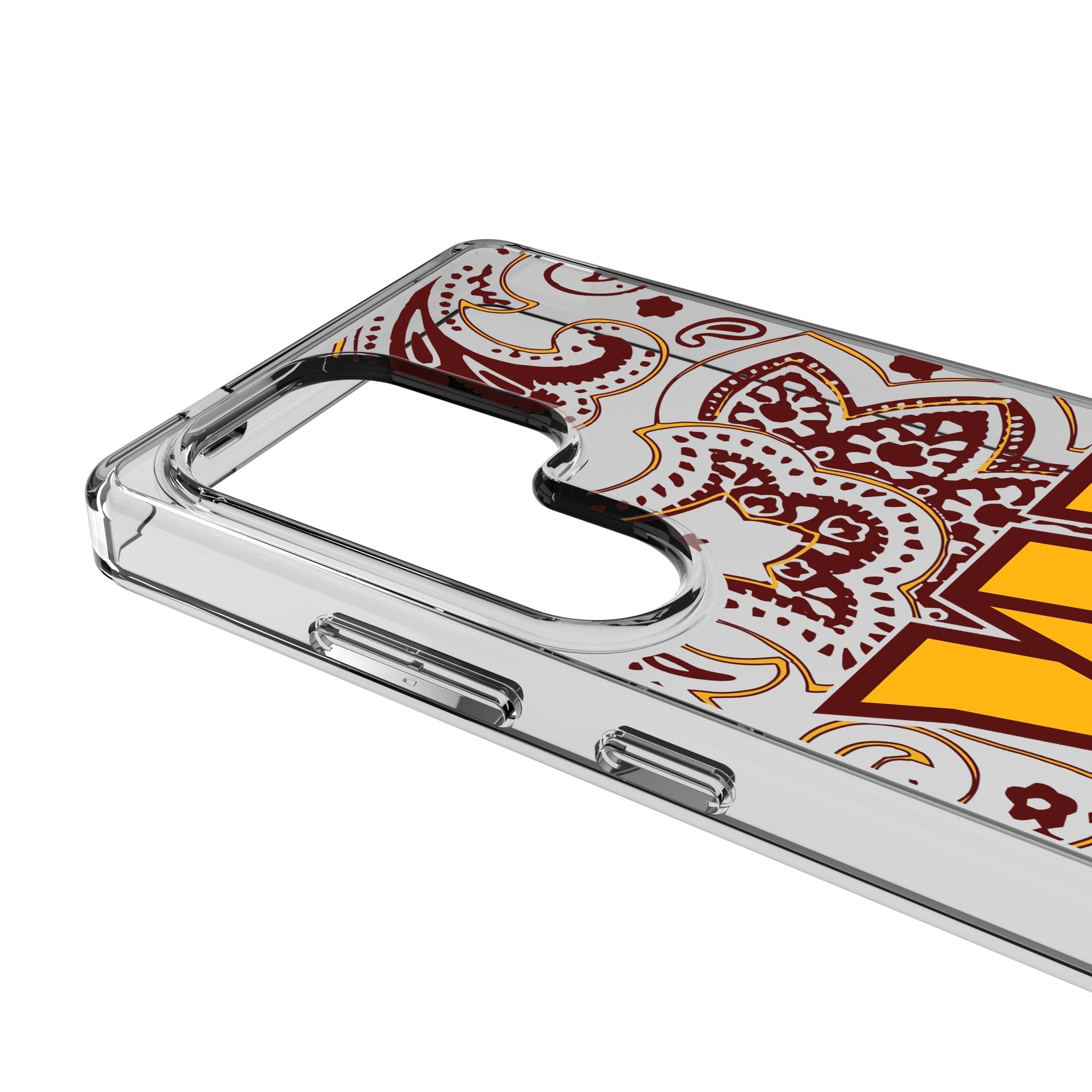 Washington Commanders Paisley Clear Phone Case for Samsung Galaxy 3