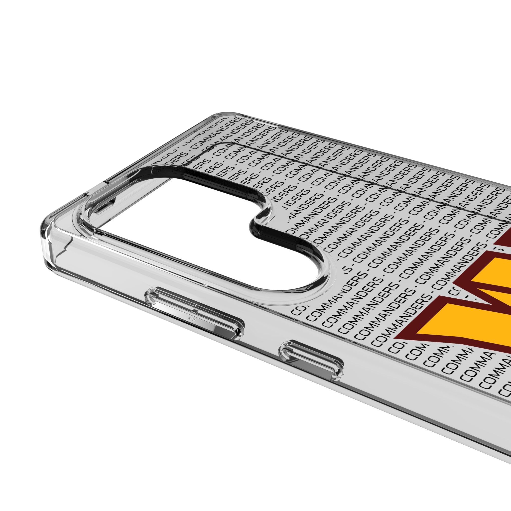 Washington Commanders Text Backdrop Clear Phone Case for Samsung Galaxy 3
