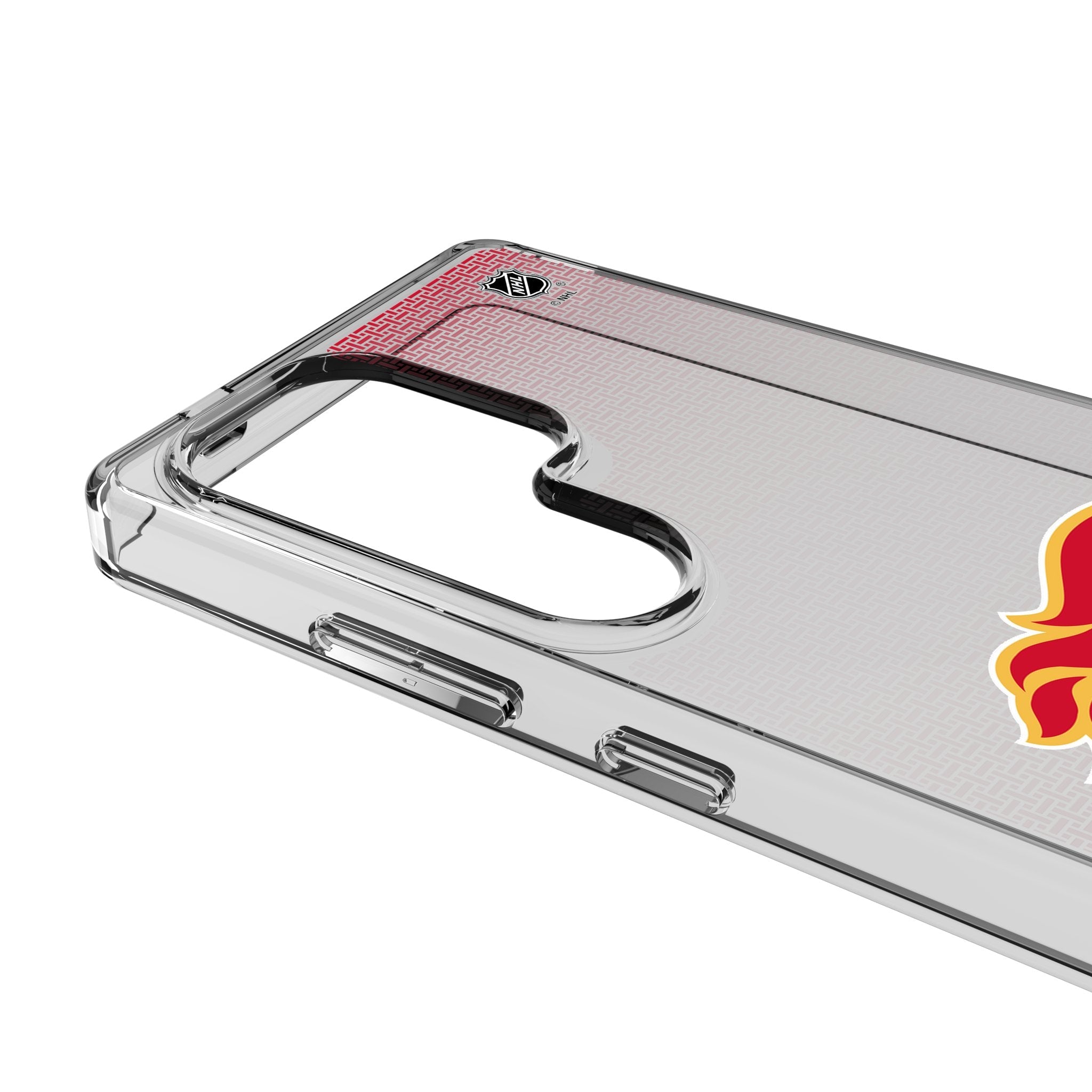 Calgary Flames Linen Clear Phone Case for Samsung Galaxy 3