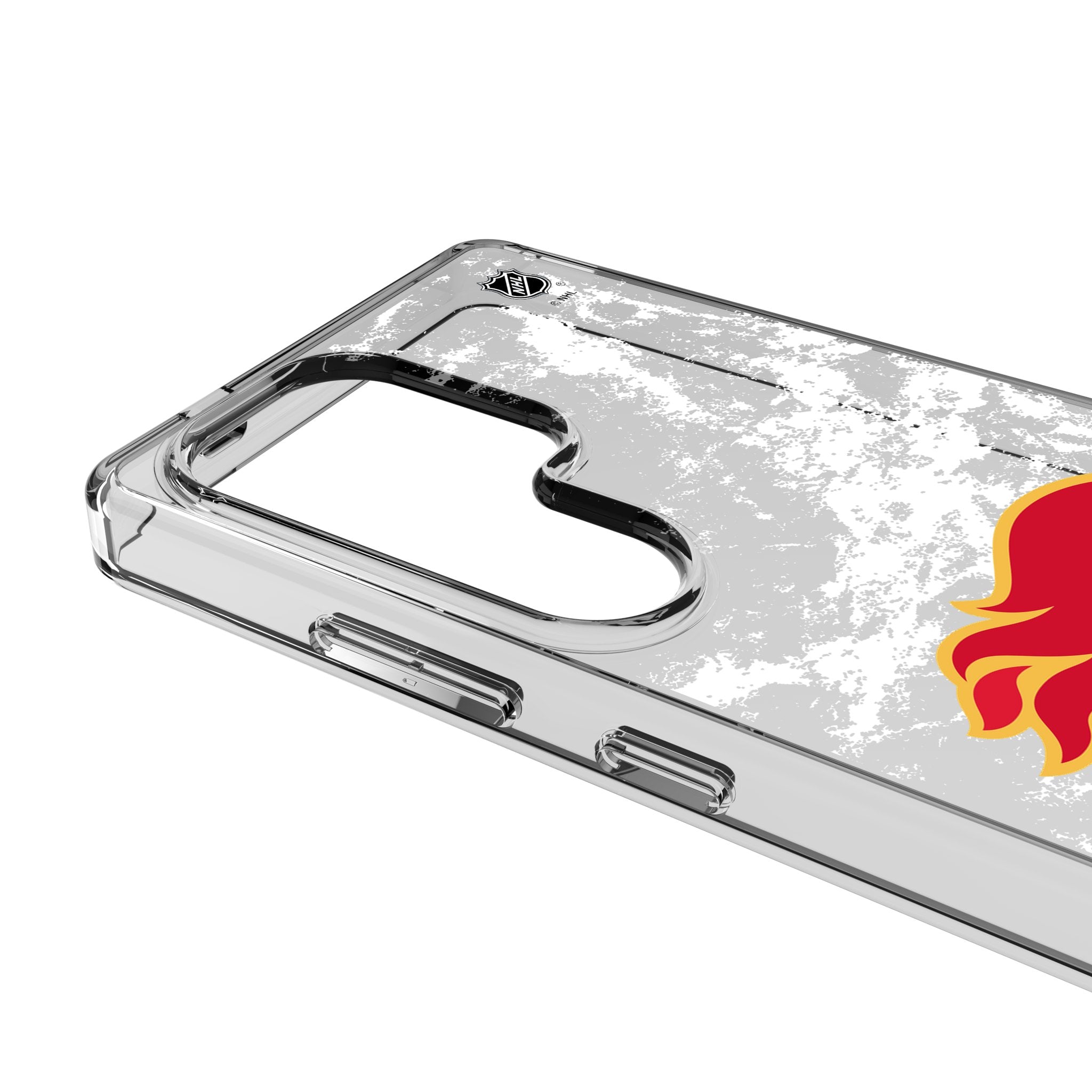 Calgary Flames Ice Stripe Clear Phone Case for Samsung Galaxy 3