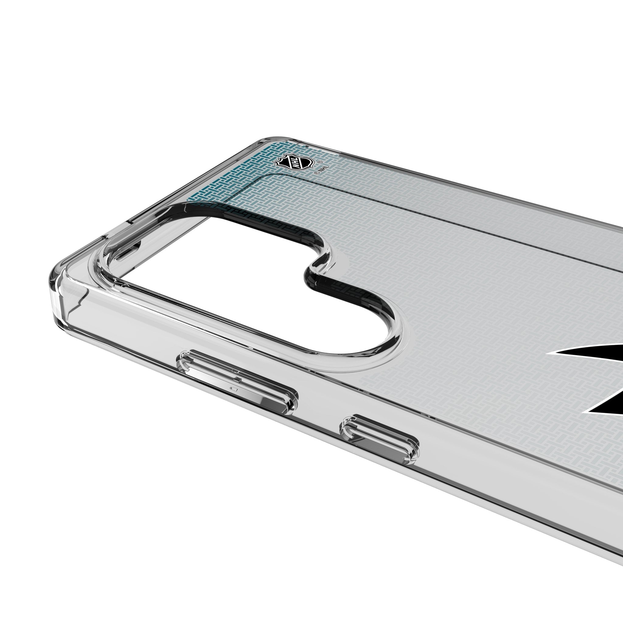 San Jose Sharks Linen Clear Phone Case for Samsung Galaxy 3