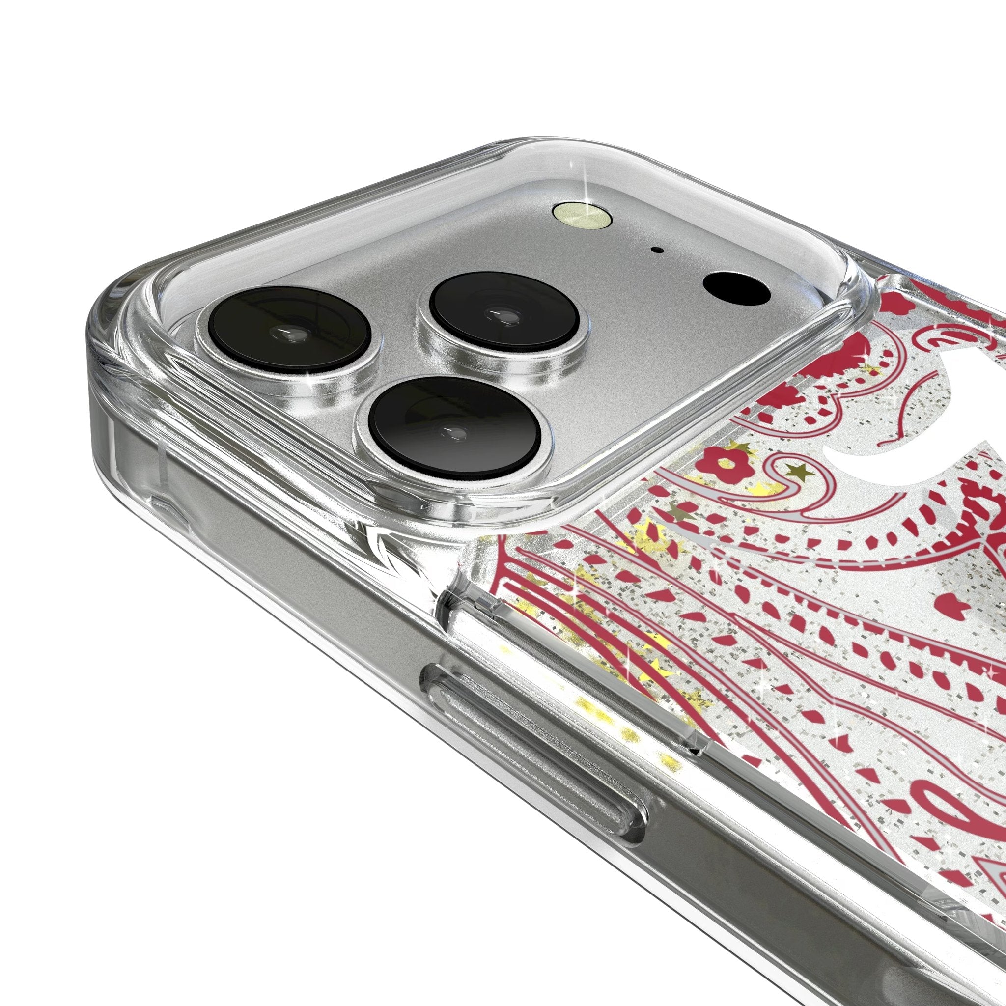 University of Alabama Crimson Tide Script A Paisley Glitter Phone Case for Apple iPhone 17 Series 3