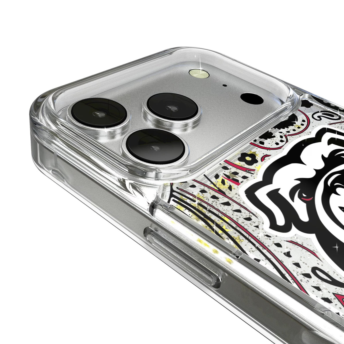 University of Georgia Bulldogs Uga Paisley Glitter Phone Case for Apple iPhone 17 Series 3