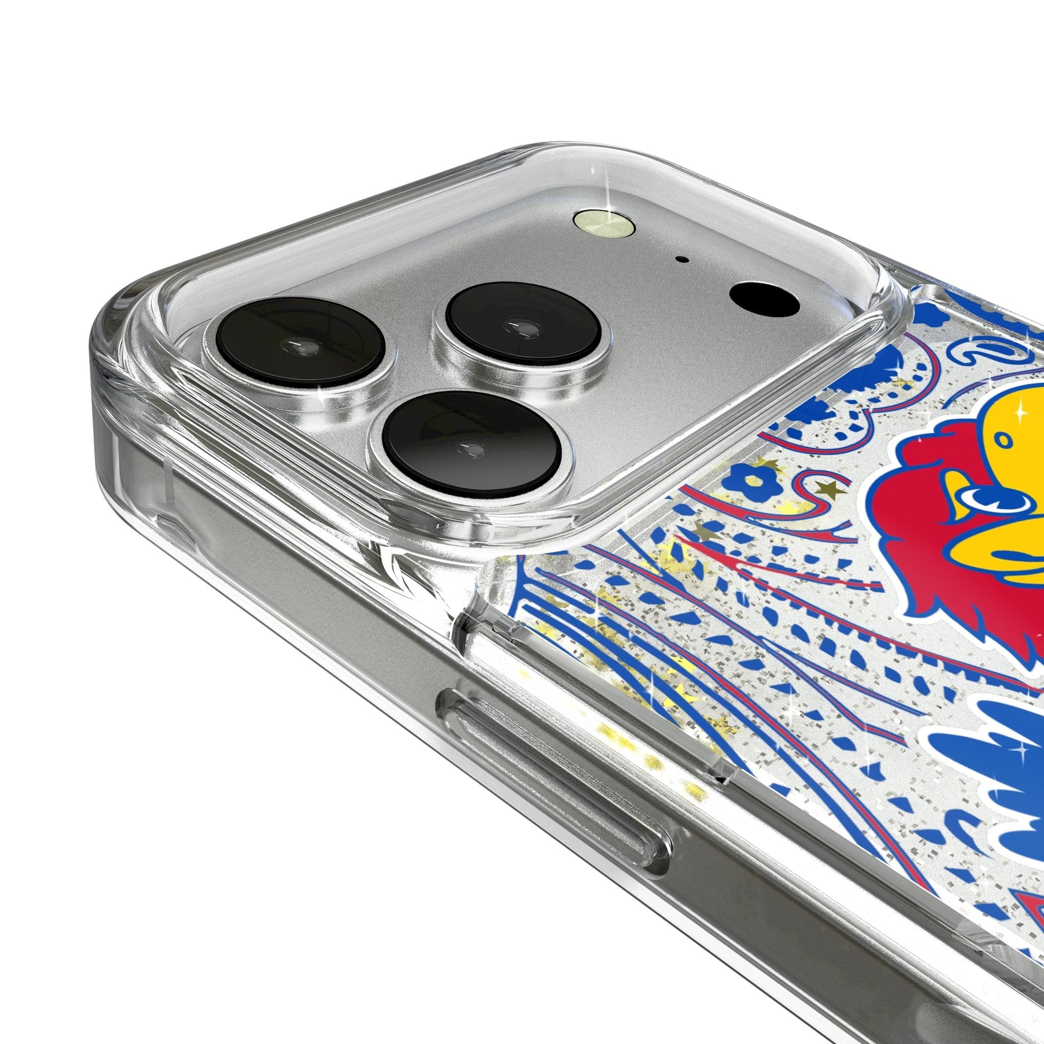 University of Kansas Jayhawks Paisley Glitter Phone Case for Apple iPhone 17 Series 3