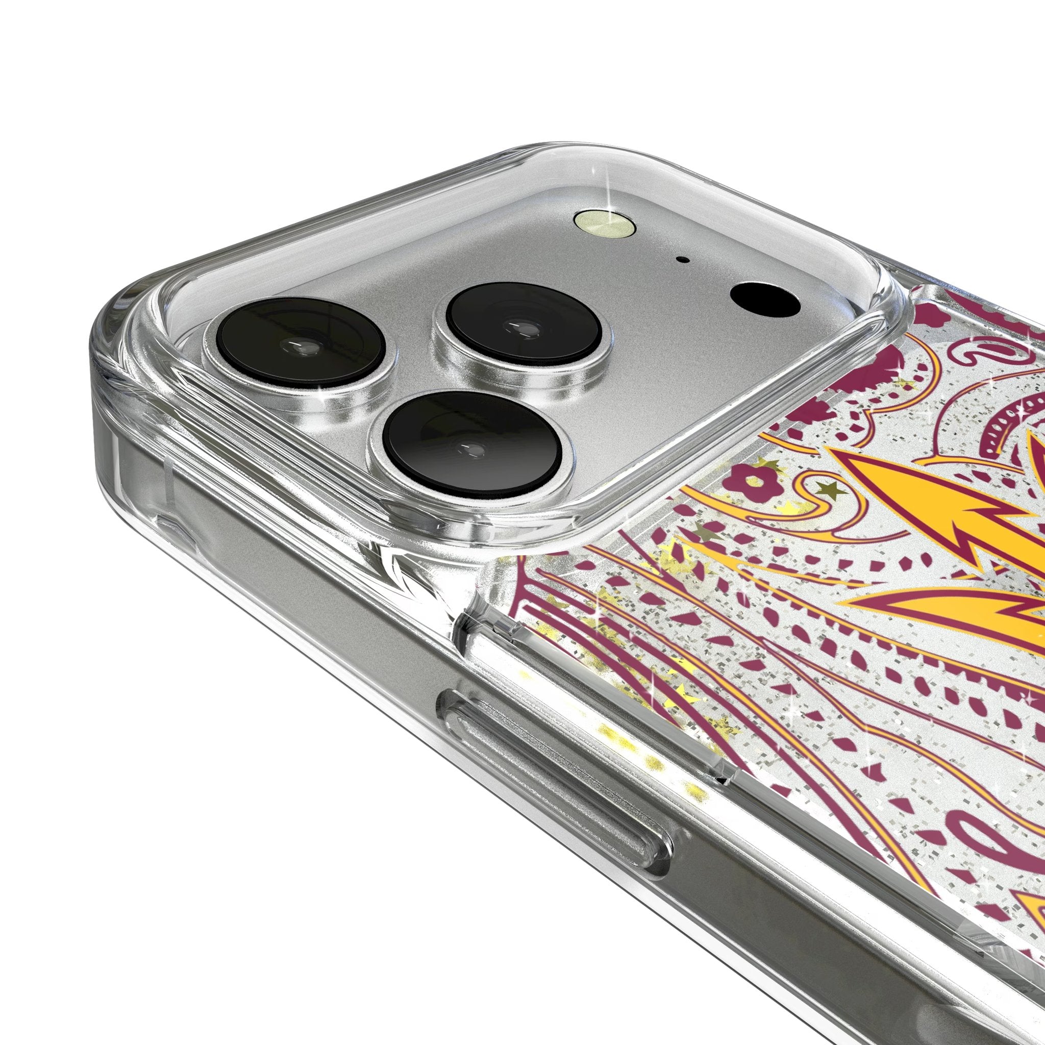 Arizona State University Sun Devils Paisley Glitter Phone Case for Apple iPhone 17 Series 3