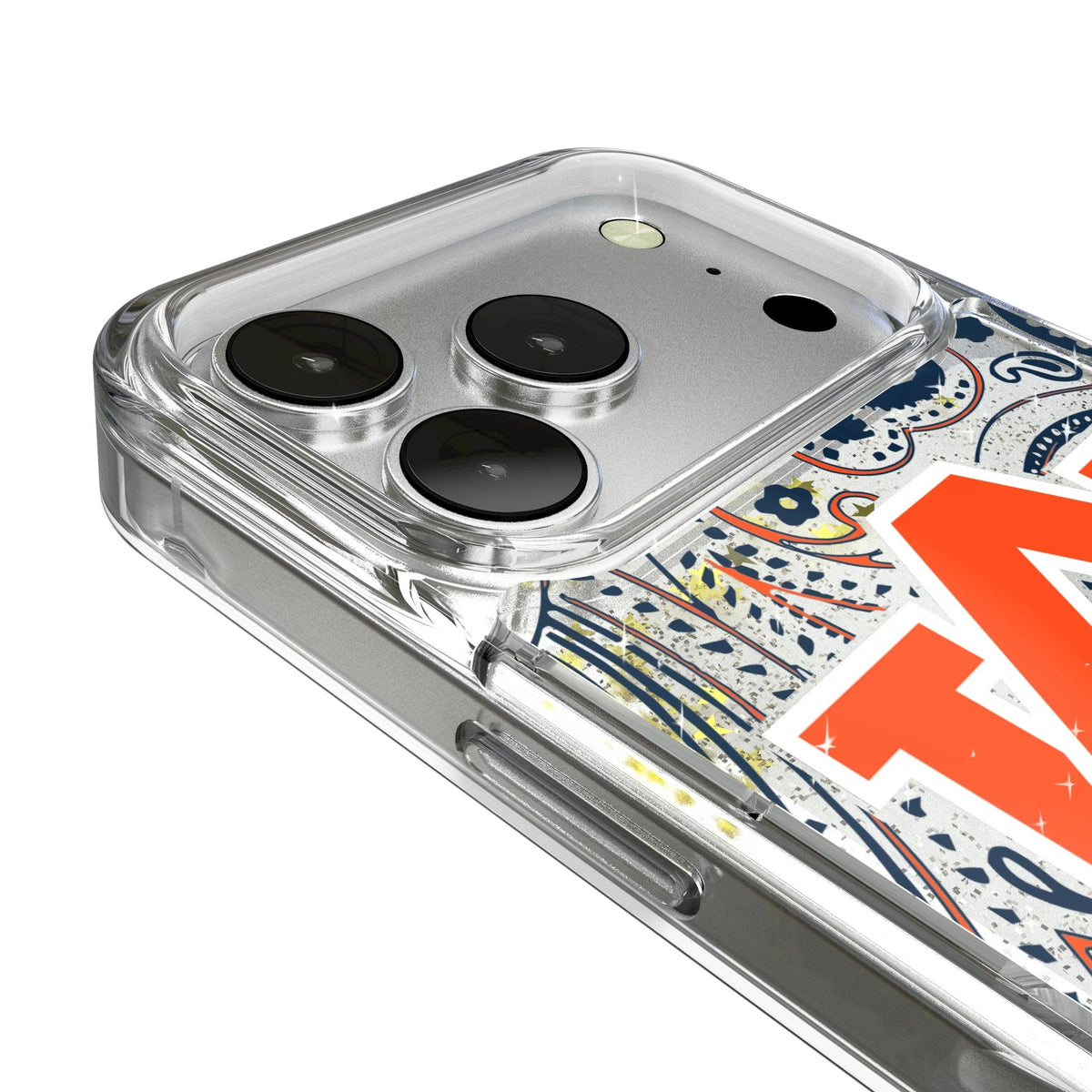 University of Auburn Tigers Paisley Glitter Phone Case for Apple iPhone 17 Series 3