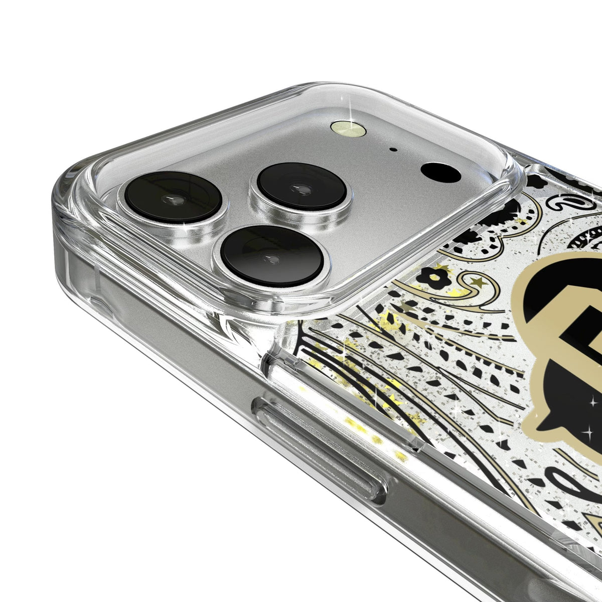University of Colorado Buffaloes Paisley Glitter Phone Case for Apple iPhone 17 Series 3