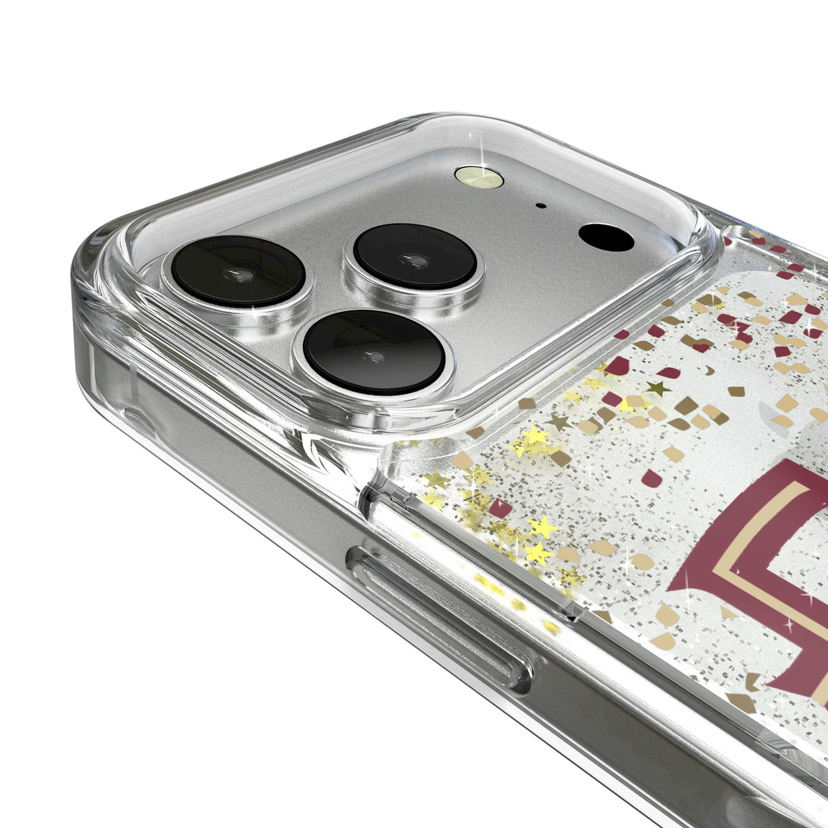 Florida State University Seminoles Athletic Wordmark Confetti Glitter Phone Case for Apple iPhone 17 Series 3