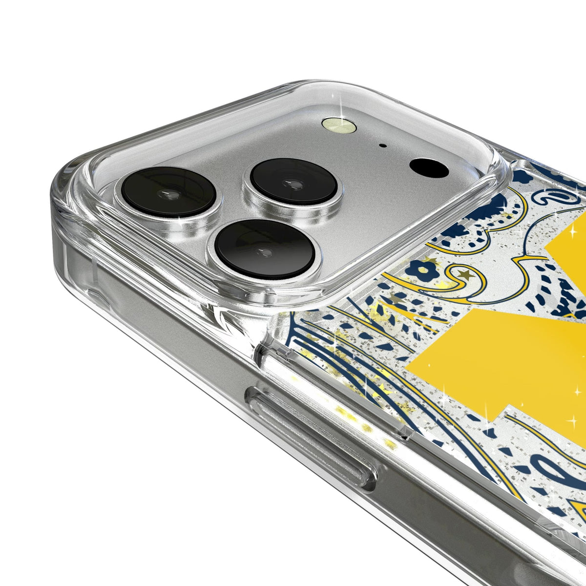 University of Michigan Wolverines Paisley Glitter Phone Case for Apple iPhone 17 Series 3
