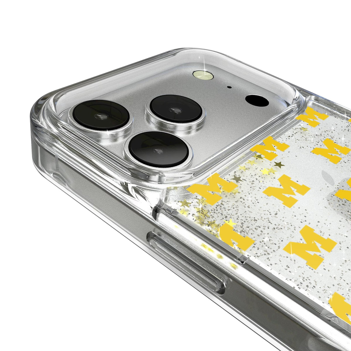 University of Michigan Wolverines Fashion Pattern Glitter Phone Case for Apple iPhone 17 Series 3