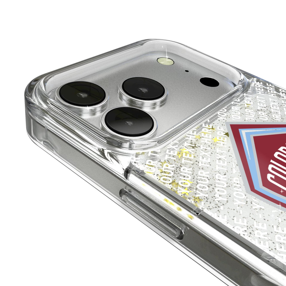 Colorado Rapids Personalized EndZone Plus Glitter Phone Case for Apple iPhone 17 Series 3