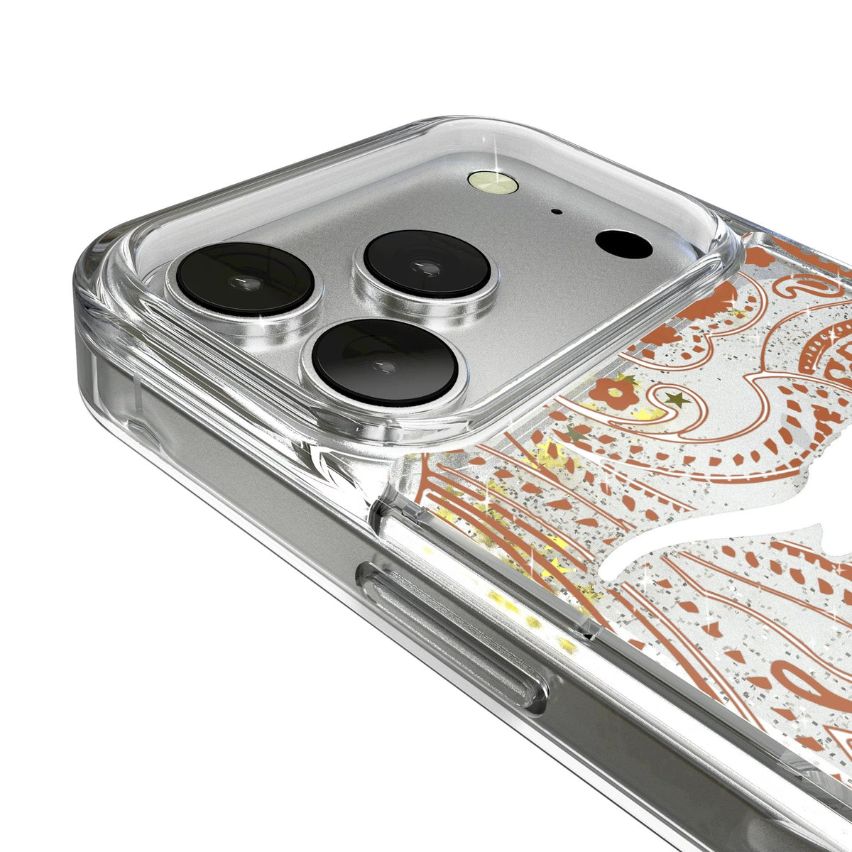 University of Texas Longhorns Paisley Glitter Phone Case for Apple iPhone 17 Series 3