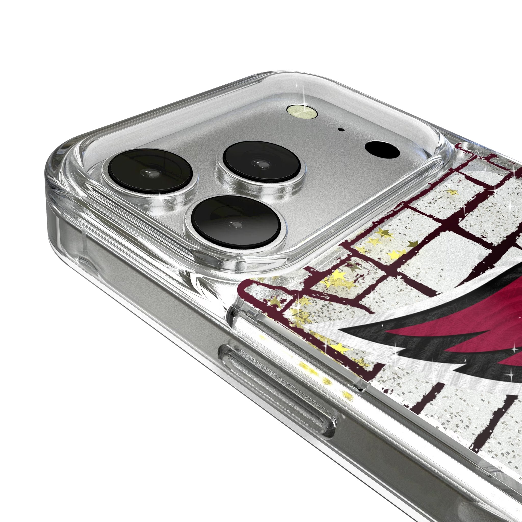 Arizona Cardinals Brick Wall Glitter Phone Case for Apple iPhone 17 Series 3