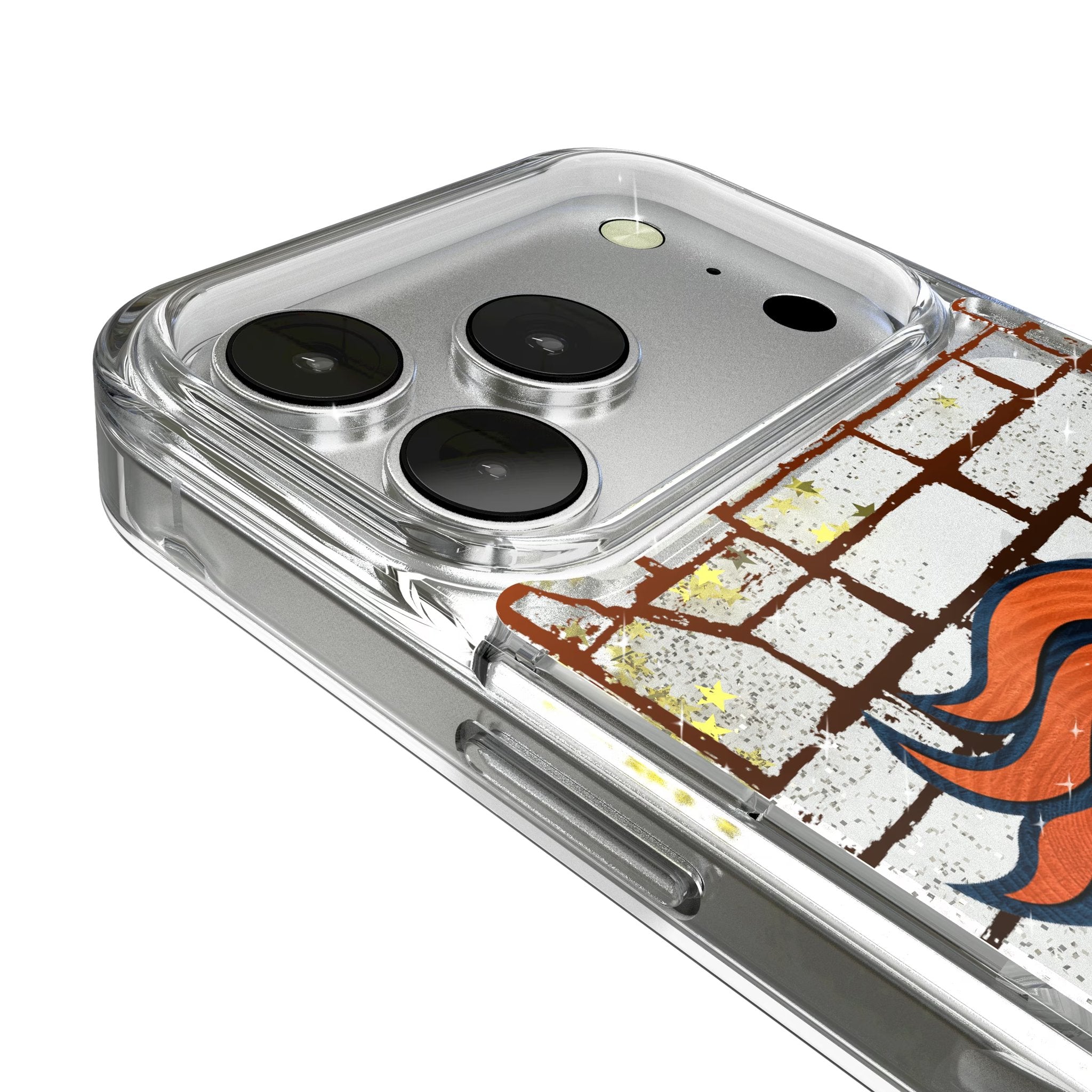 Denver Broncos Brick Wall Glitter Phone Case for Apple iPhone 17 Series 3