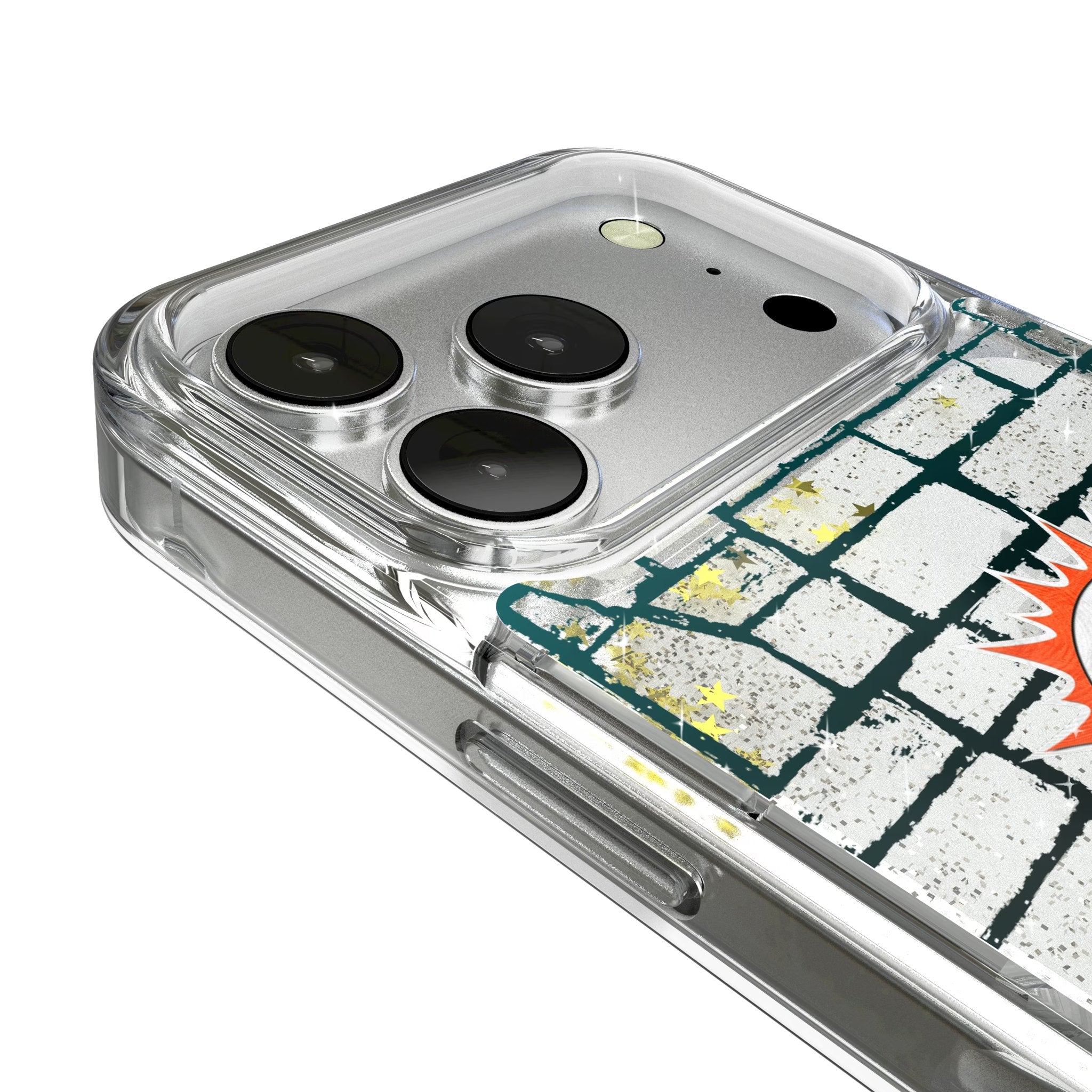 Miami Dolphins Brick Wall Glitter Phone Case for Apple iPhone 17 Series 3
