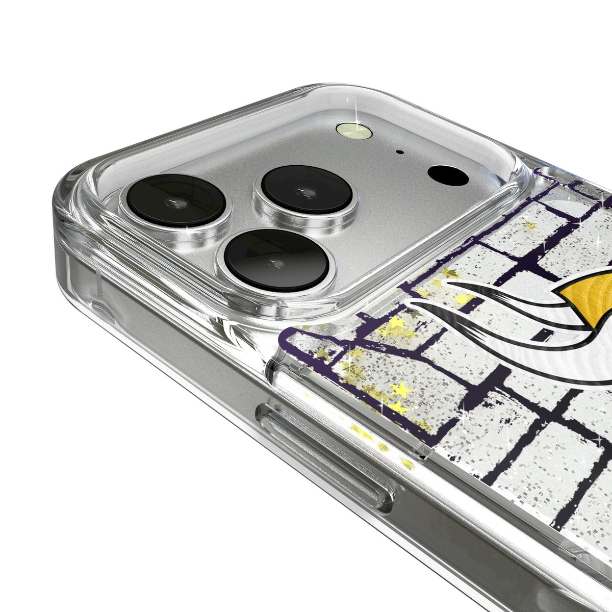 Minnesota Vikings Brick Wall Glitter Phone Case for Apple iPhone 17 Series 3