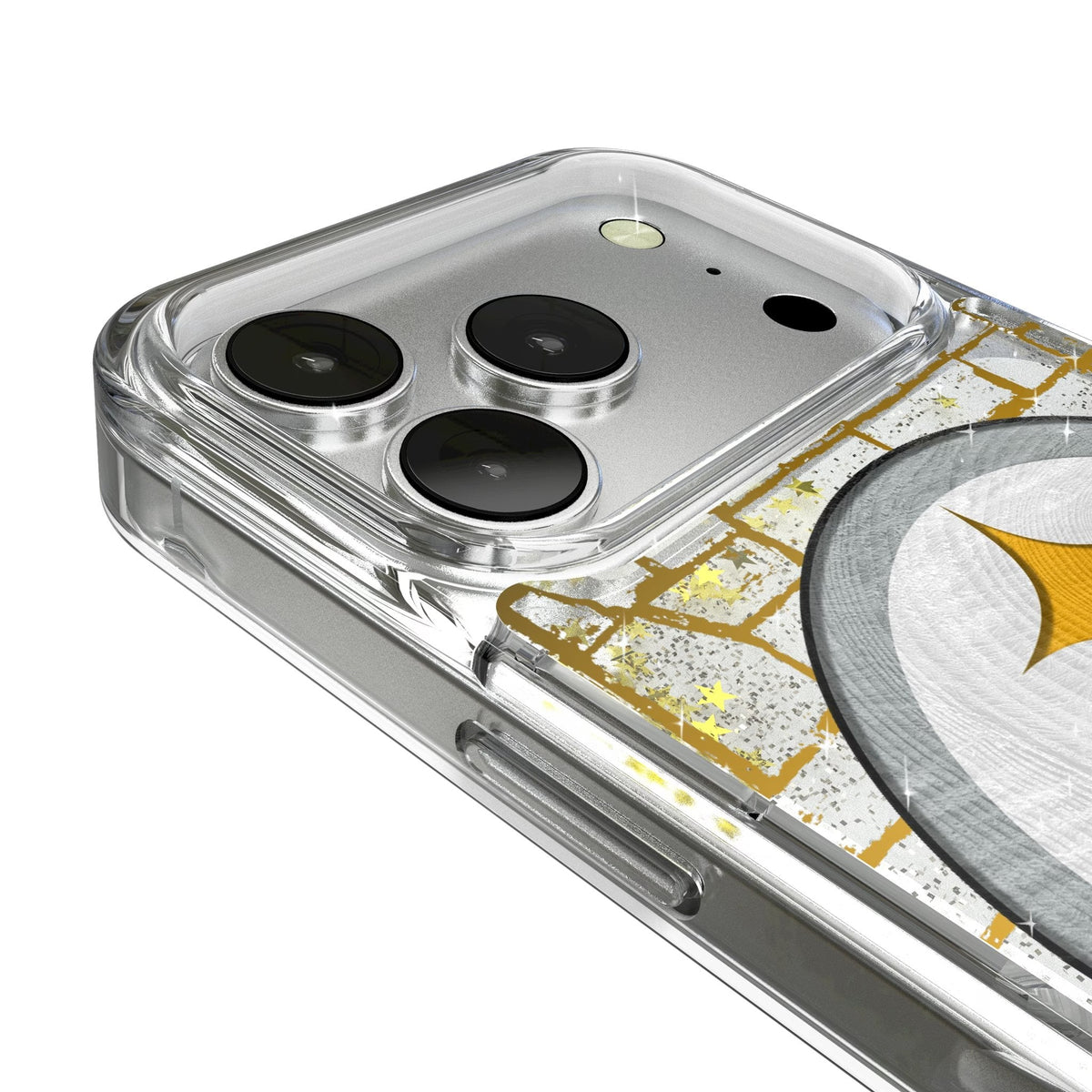 Pittsburgh Steelers Brick Wall Glitter Phone Case for Apple iPhone 17 Series 3