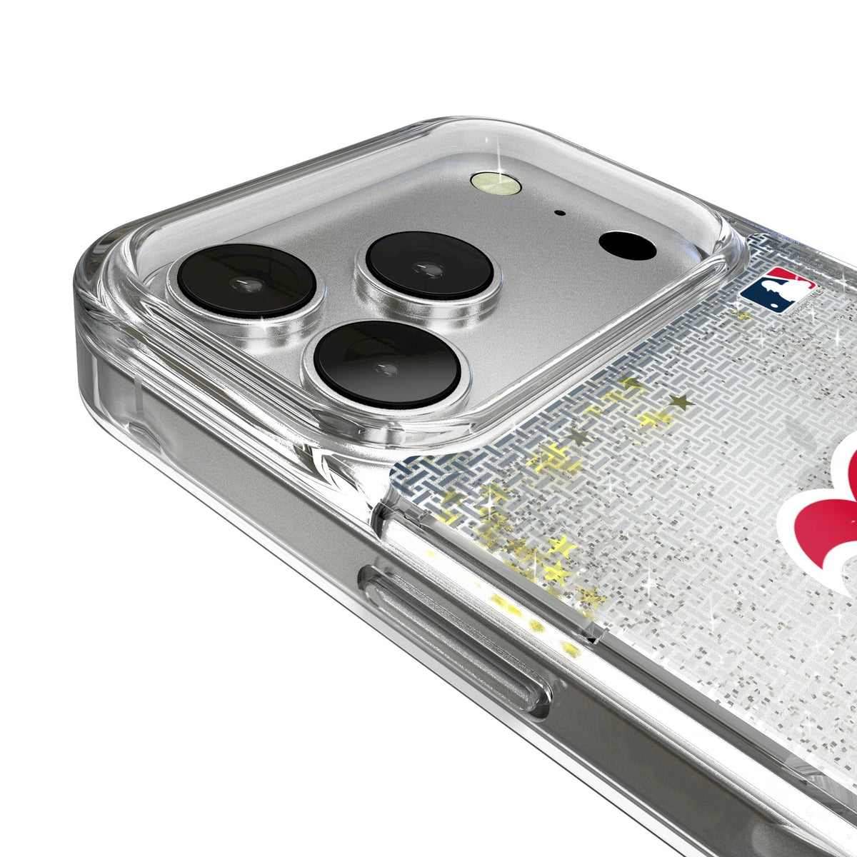 Boston Red Sox Linen Glitter Phone Case for Apple iPhone 17 Series 3