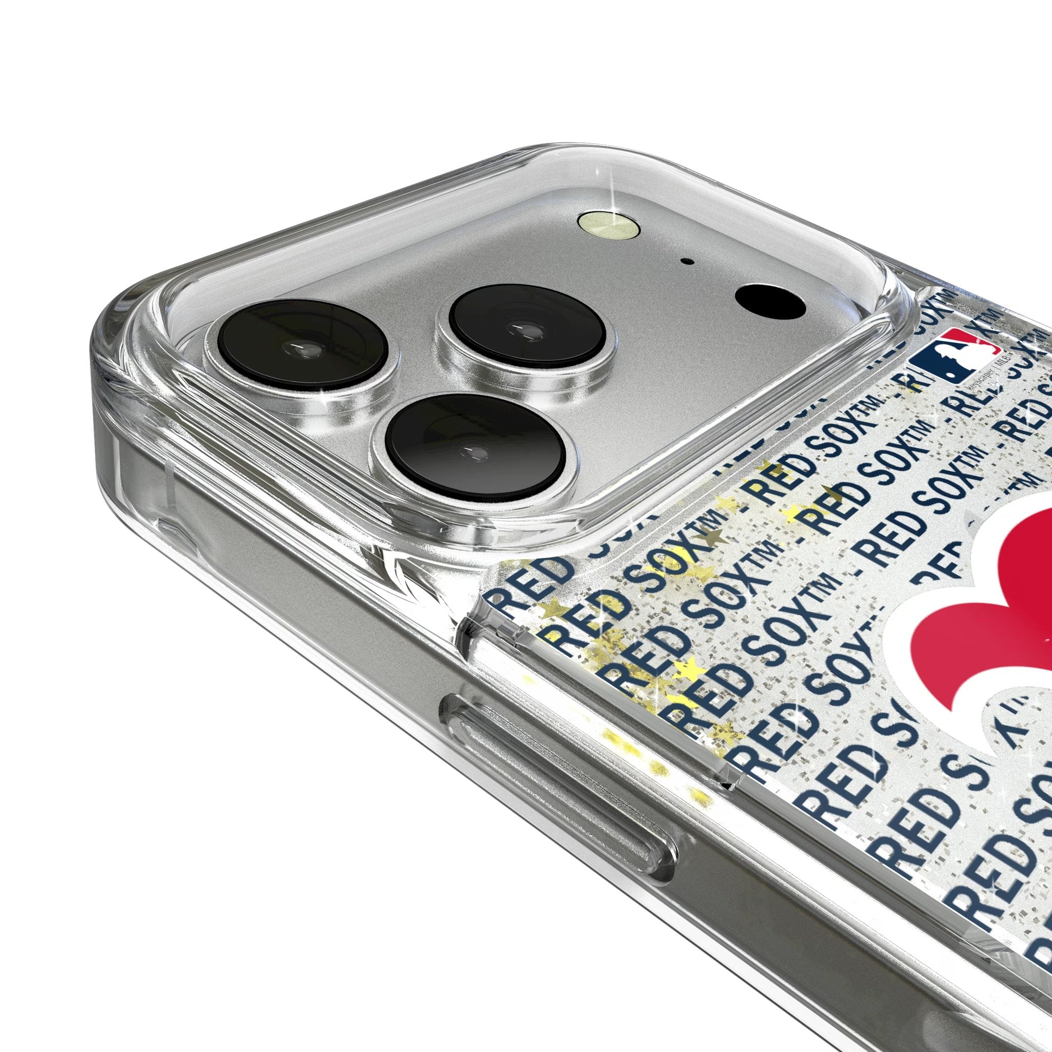 Boston Red Sox Text Backdrop Glitter Phone Case for Apple iPhone 17 Series 3
