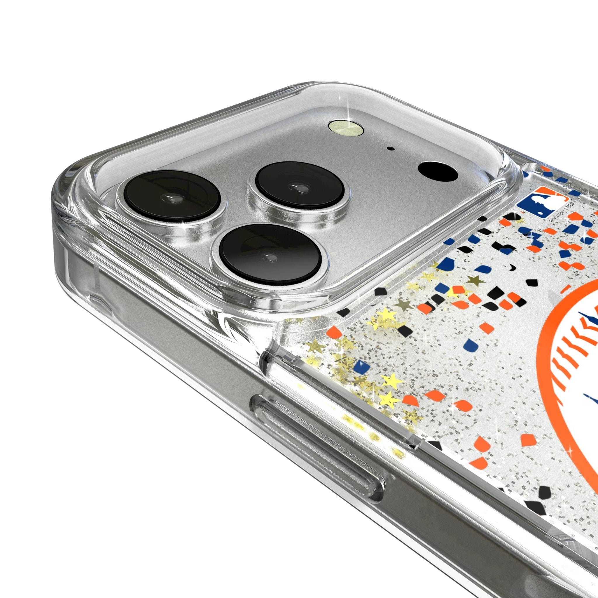New York Mets Confetti Glitter Phone Case for Apple iPhone 17 Series 3