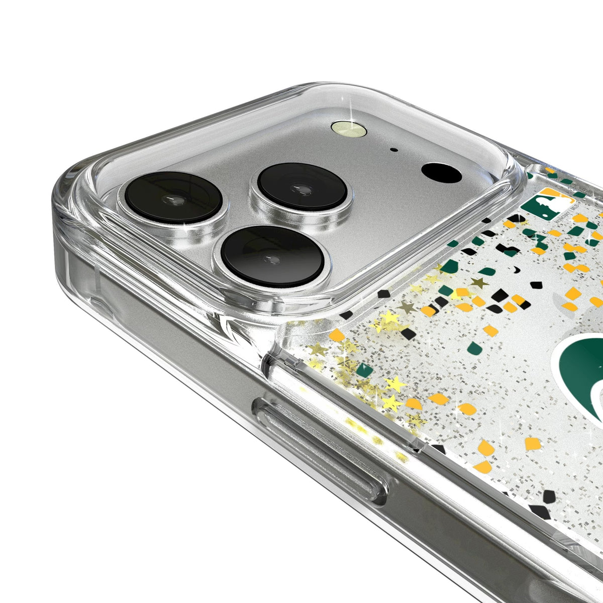 Oakland Athletics Confetti Glitter Phone Case for Apple iPhone 17 Series 3