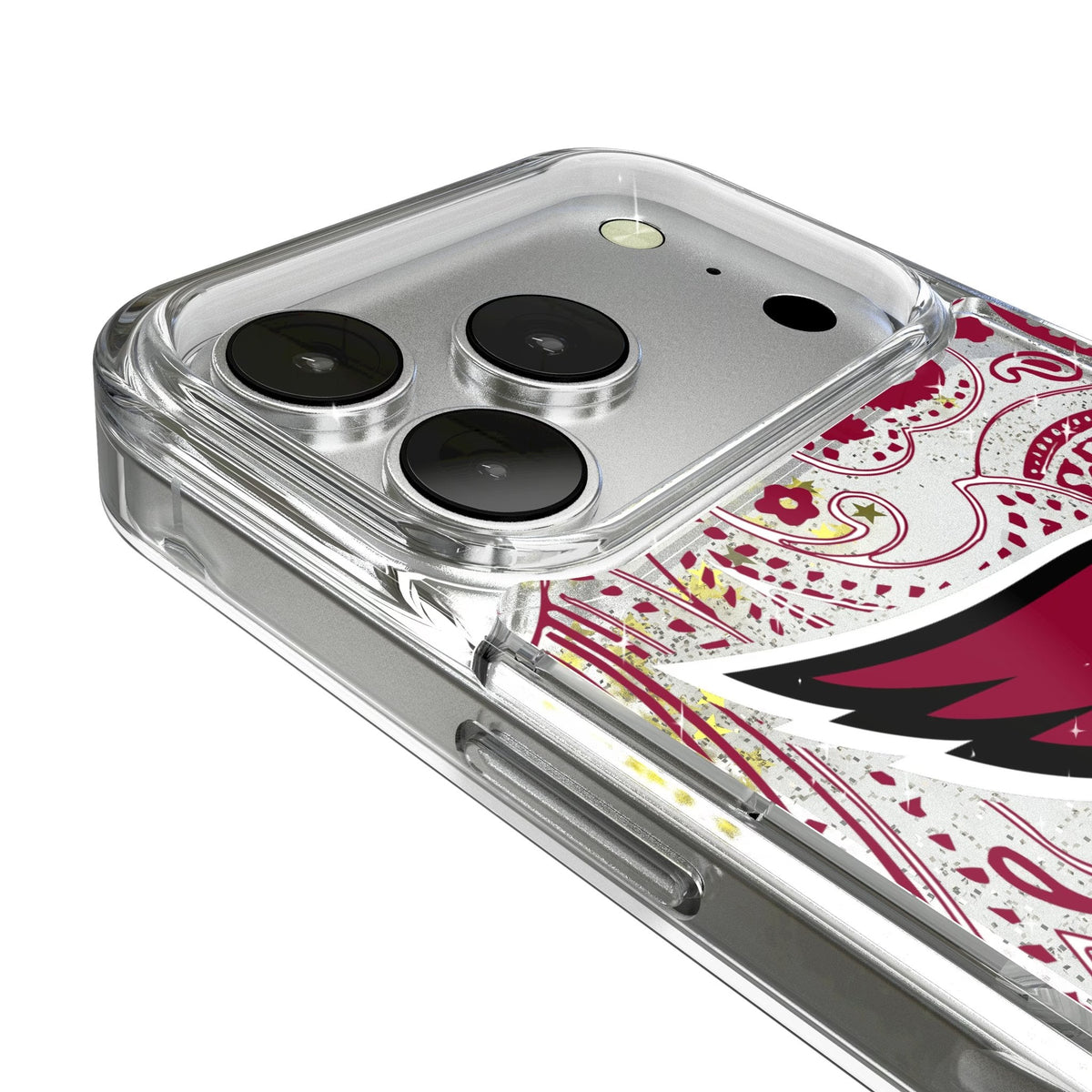 Arizona Cardinals Paisley Glitter Phone Case for Apple iPhone 17 Series 3